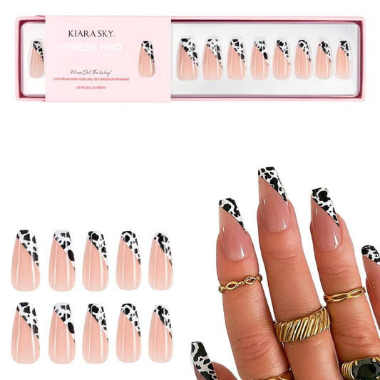 KIARA SKY PROFESSIONAL NAILS XPRESS PRO 100% ACRYLIC PRESS ON NAILS (Moo Out The Way!)