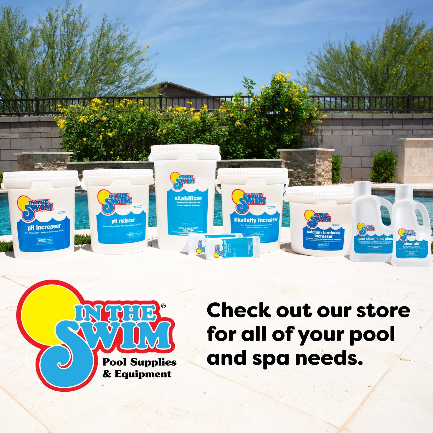 In The Swim Super Stain Away - The Ultimate Swimming Pool Stain Remover – Prevents Stains, Scaling, and Build-Up in Swimming Pools - 1 Quart