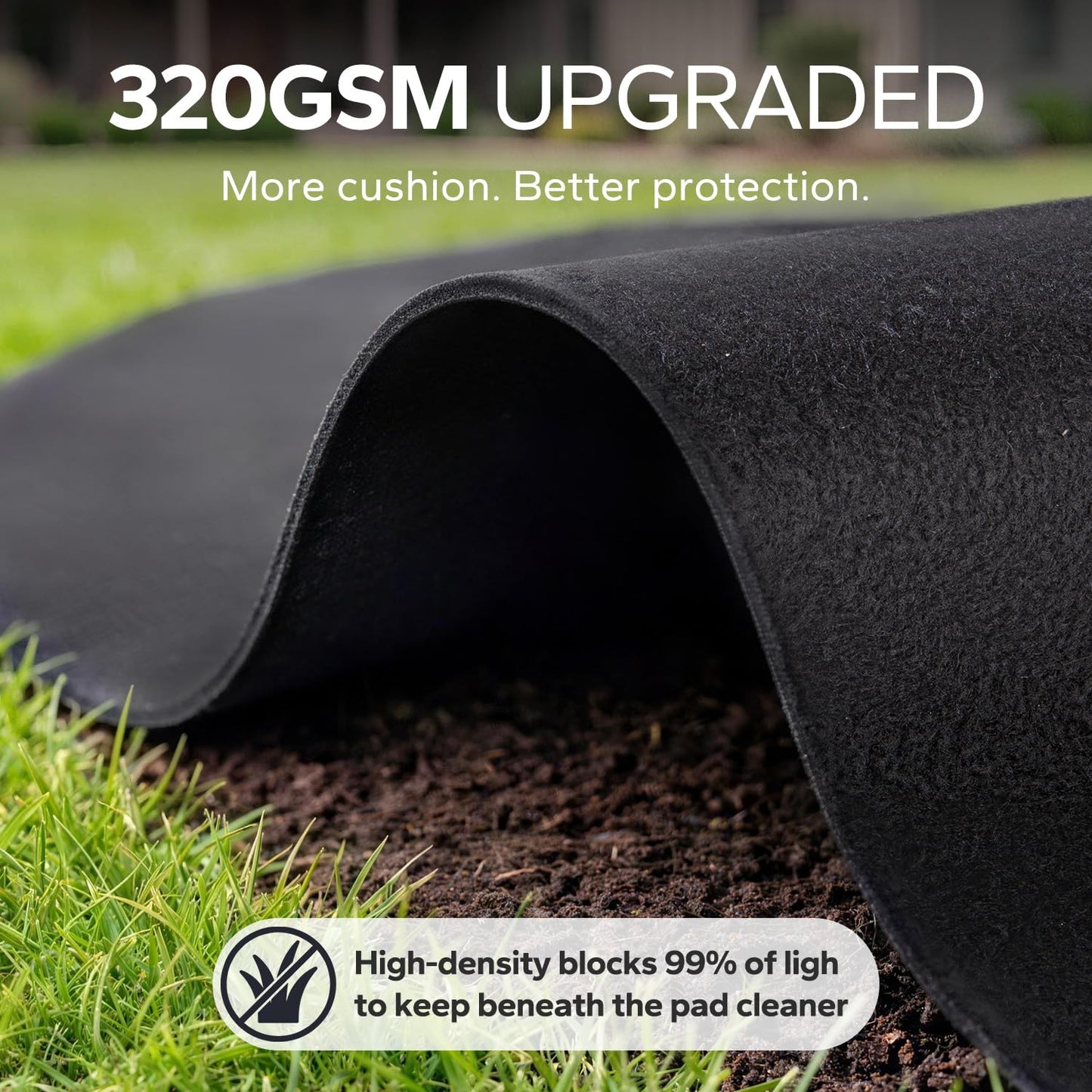 POOLHACKER 15 ft Pool Liner Pad, [2026 New Pool Pad 9.4 oz/yd² Heavy-Duty] Round Pool Liner Pad for Above Ground Swimming Pools, Prevents Punctures, Effortless to Install, Eco-Friendly Padding