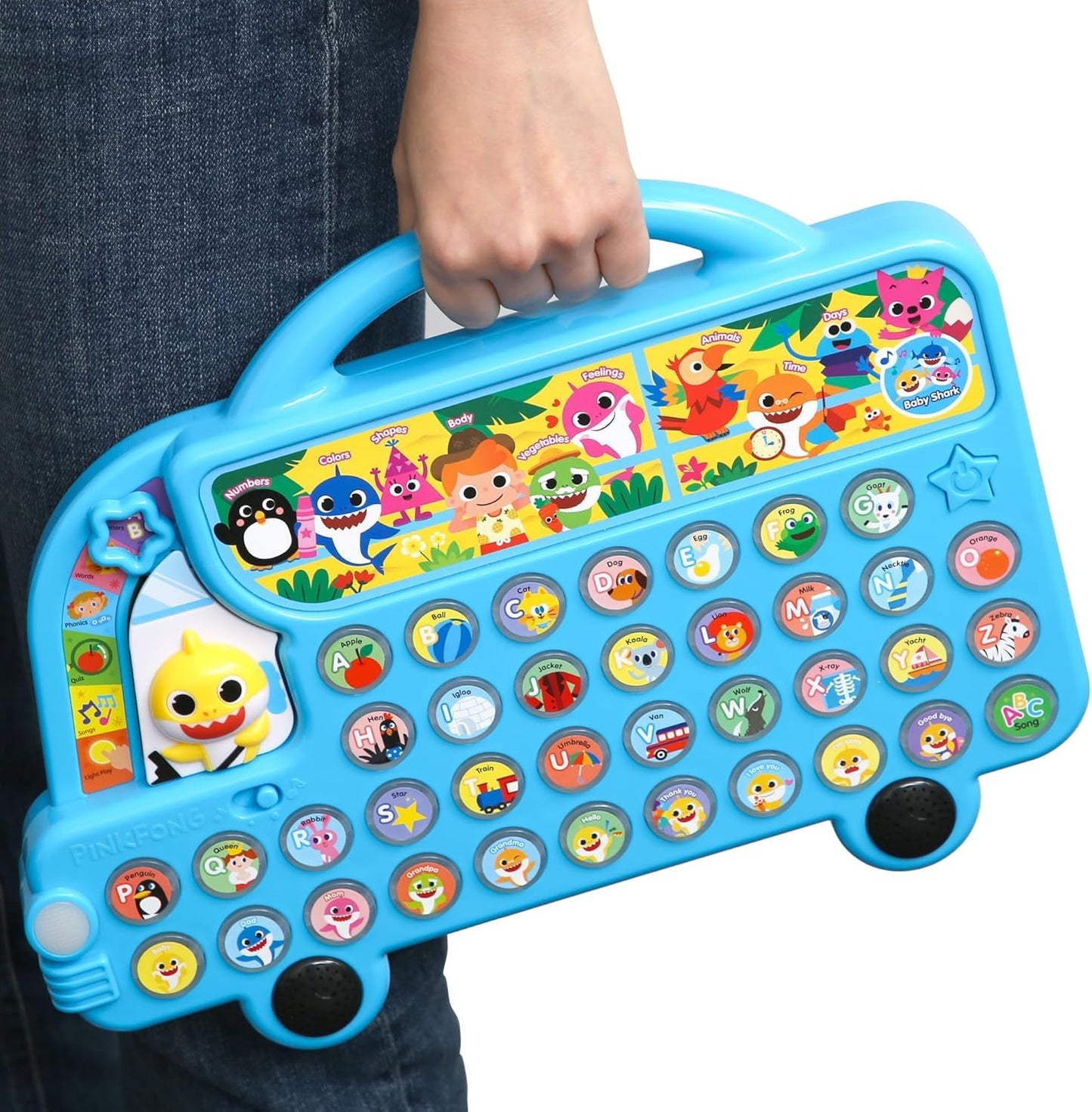Pinkfong Baby Shark ABC Alphabet Bus (2nd Edition) Sound Pad | Premium Interactive Electronic Toy, Music Pad | Learning & Education Toys, Gifts for Kids and Toddlers