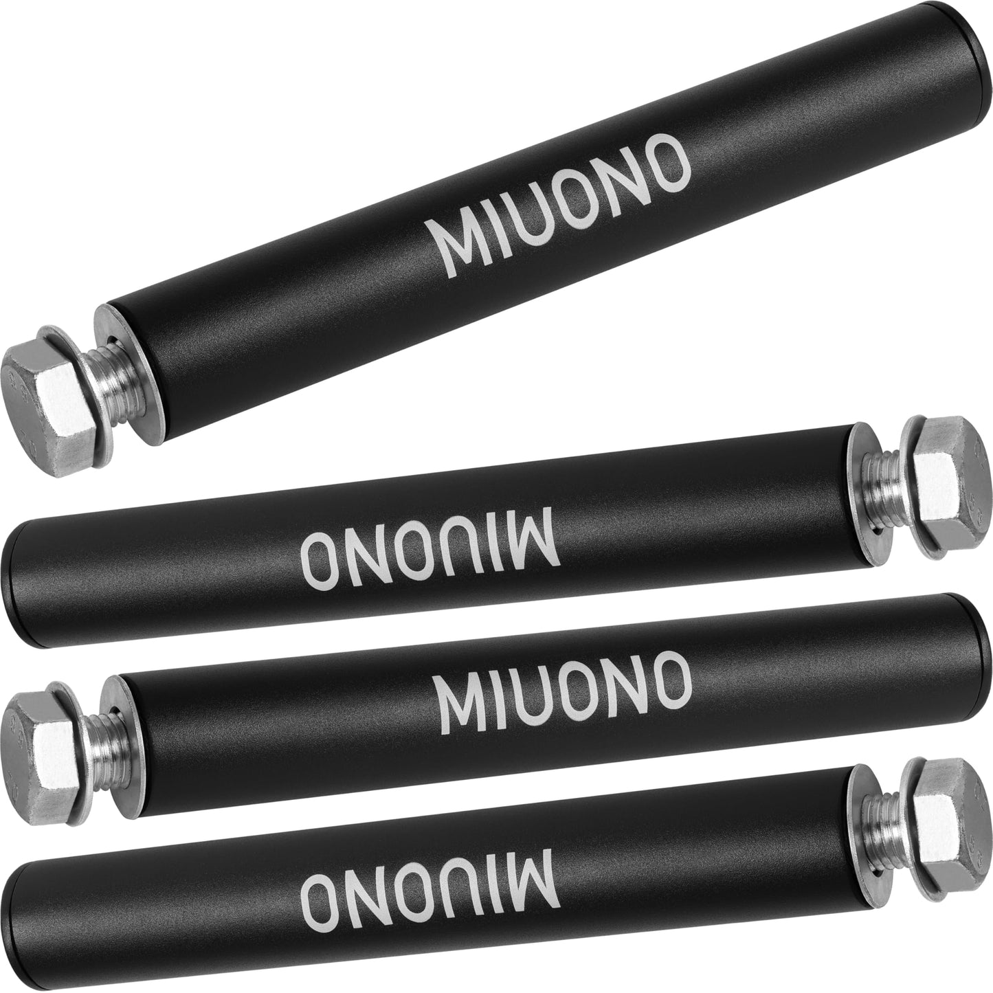 MIUONO Weight Plate Holder, Power Rack Attachments Squat Rack Weight Plate Holder Storage for 2 inch Olympic Plates, 2x2 3x3 2x3 Power Cage for 1 inch holes (4 Pack)