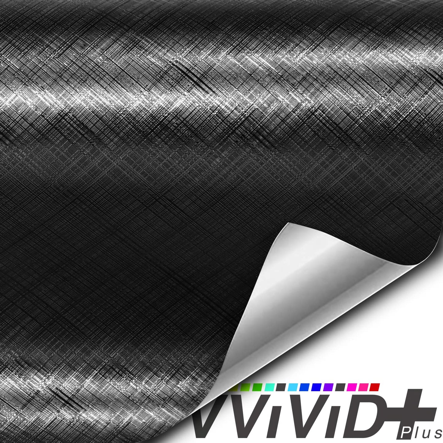 VViViD Black Stealth Plaid Brushed Vinyl Car Wrap Roll 25ft x 5ft