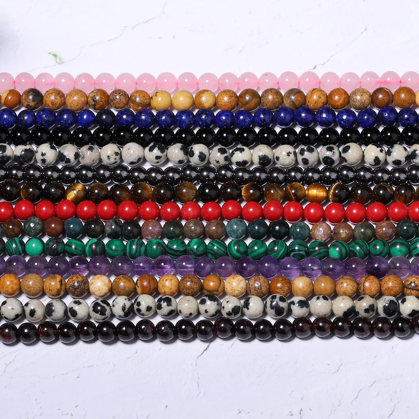 Songxi 90pcs 4mm Red Garnet Natural Round Stone Beads for Jewelry Making, Smooth Loose Small Gemstone Beads for Bracelets Necklace, Chakra Stones with Energy Power