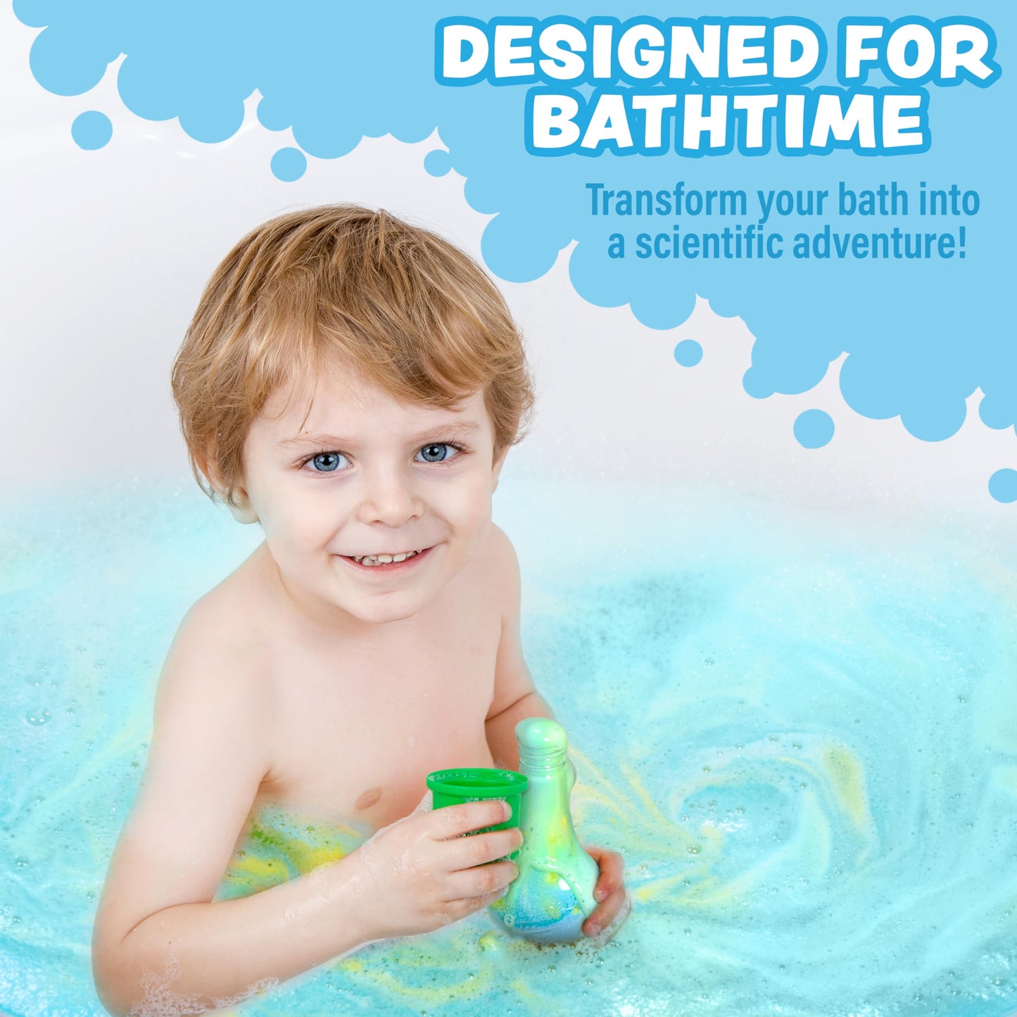 Tub Works® Kids Bath Bomb Potion™ Bath Toy, Variety 6 Pack | Nontoxic | Fizzes, Foams & Bubbles with an Eruption of Color | Interactive Bath Bombs | Fun Science Toddler Bath Toys