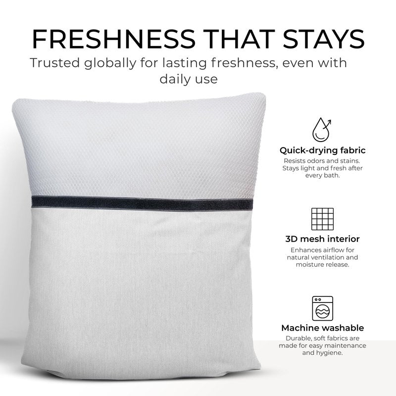 Luxury Bath Pillow for Tub - Thick and Comfortable Bathtub Pillow Support for Head and Neck and Back - Washable Quick-Drying Bath Pillows - Bath Cushion for Home Spa - Fits Any Bathtub - White