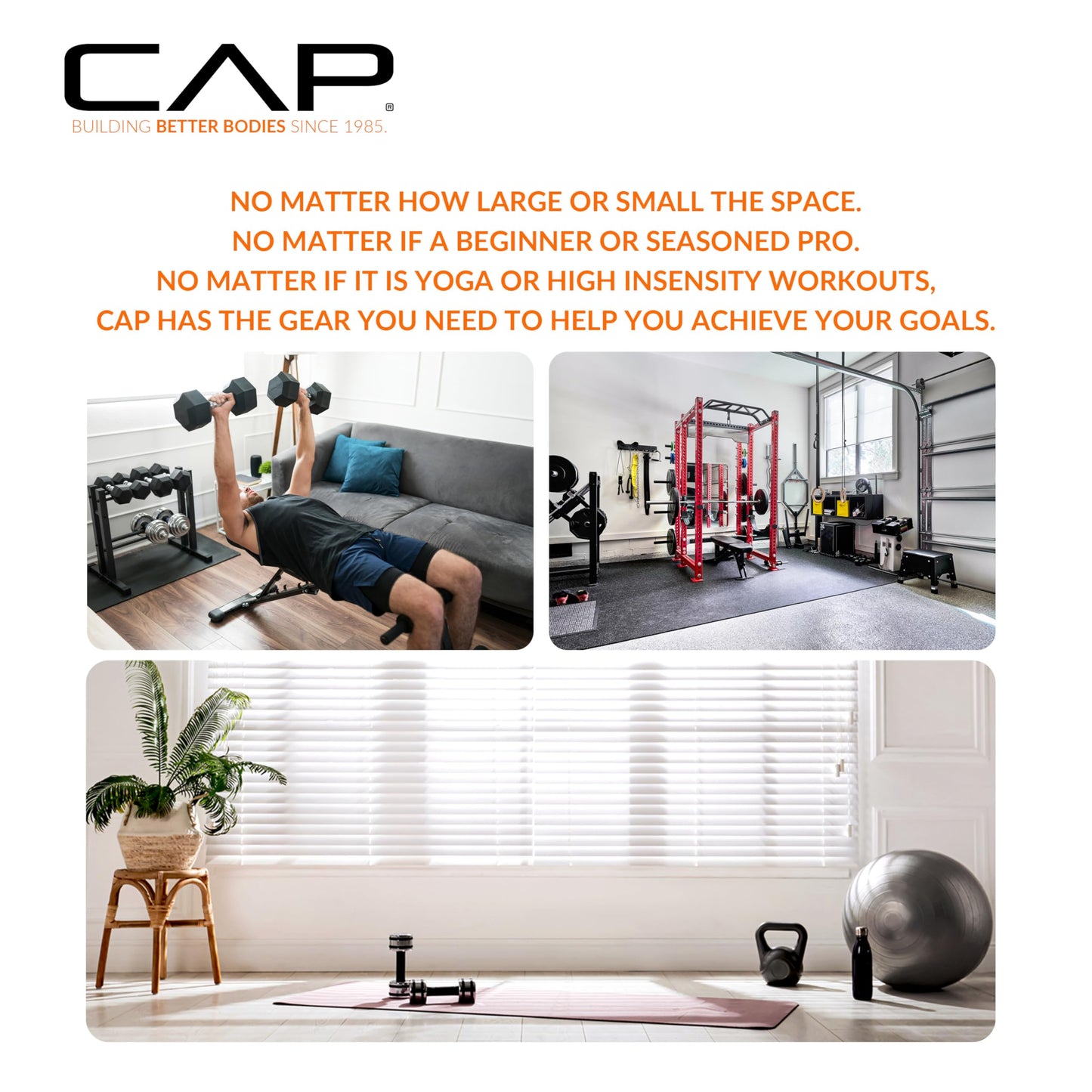CAP Barbell Olympic Hex Trap Bar with Combo Grips, Shrug Deadlift Bar - Chrome