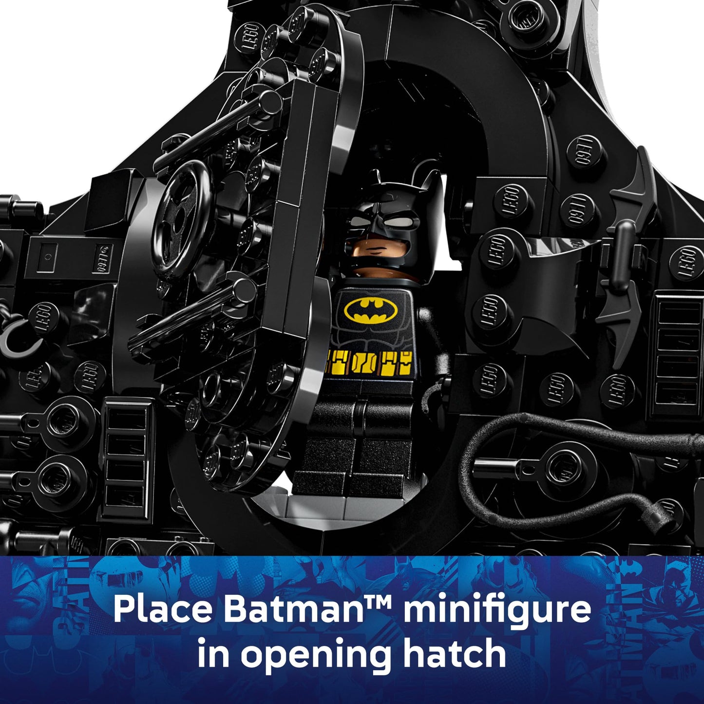 LEGO DC Batman: Batman Logo Building Toy - Super Hero Bedroom Decor for Kids, Boys & Girls, Ages 12+ - with Classic & Golden Batman Minifigures - Gift Idea for Birthdays & Fans - 76330