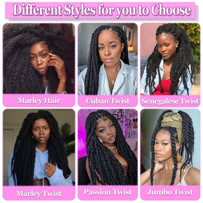 Marley Twist Braiding Hair-18 Inch 90Roots/unfold Soft Marley Twist Hair For Twists 3 Packs Lightweight Cuabn Twist Hair For Black Women (18 Inch 3 Packs, #4)