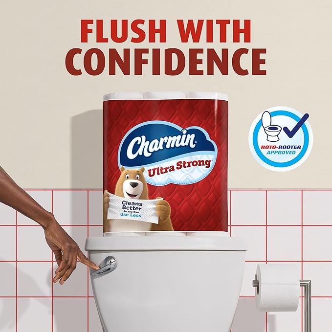 Charmin Ultra Strong Toilet Paper 6 Mega XL Rolls, 330 Sheets Per Roll