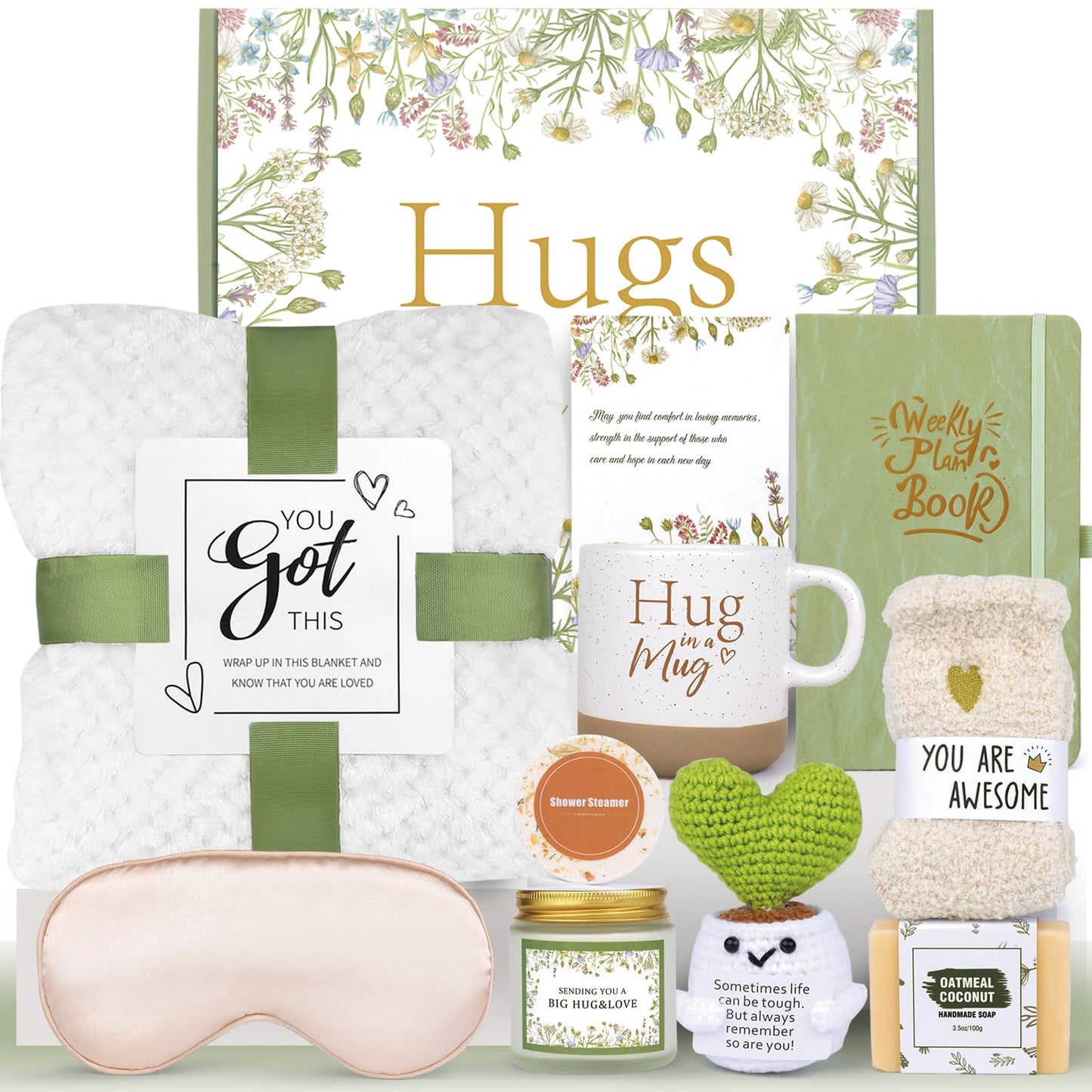Birthday Pampering Self Care Gifts for Women for w/2026 Planner, Luxury Hug Baskets, Get Well Spa Package Box,Surgery,Feel Better,Cancer,Sympathy, Farewell, Cheer,Chemo, Gifts for Nurse Wife New Mom