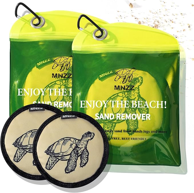 Beach Sand Remover Sand Eraser Kids Adult Women Men Summer Essentials Sunscreen Chair Cover Towel Blanket Shell Tote Bag Tent Umbrellas Shovel Toy Castle Building Cup Holder Clip Hat Canopy Shade 2Pcs
