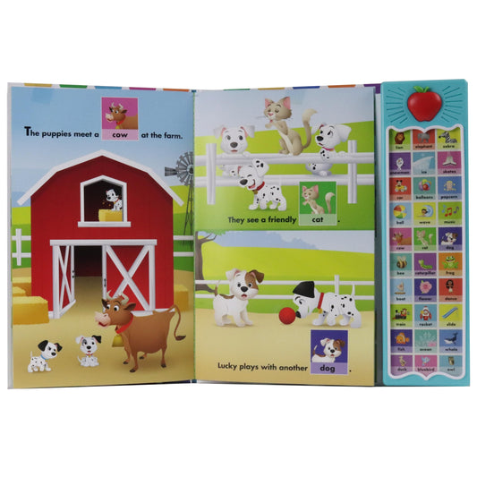 Disney Baby Mickey Mouse, Minnie, Frozen, Moana, and More! - First Word Adventures: Point, Match, Listen, and Learn! 30-Button Sound Book - Great for First Words - PI Kids