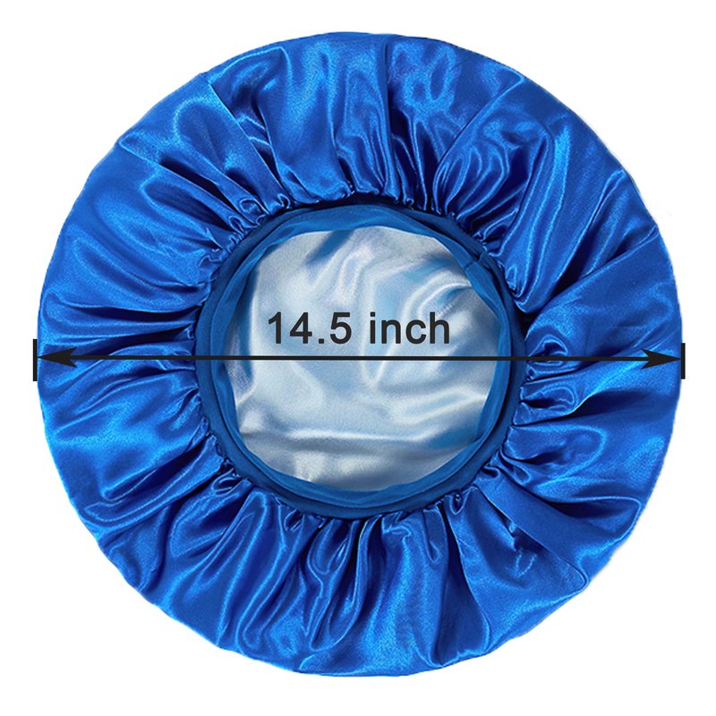 2pcs Bonnet for Men, Bonnets for Women, Satin Silk Hair Bonnet for Sleeping, Reversible Double Layer Wide Band Sleep Cap for Curly Hair Braids