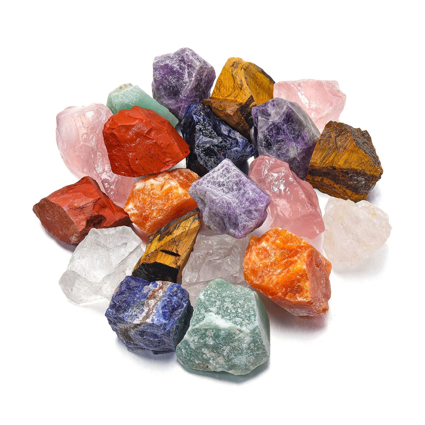 Top Plaza Bulk Rose Quartz Healing Crystals Rough Stones - Large 1" Natural Raw Stones Crystal for Reiki Healing, Wicca, witchcraft, Tumbling, Cabbing, Fountain Rocks, Decoration, Polishing 0.5lb