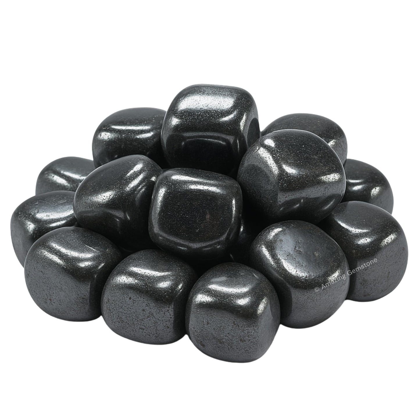 Amazing Gemstone Hematite Crystals and Healing Stones Tumbled - 1 oz Hematite Stone Gem Stones, Natural Healing Stones for Energy Balance, Stress Relief - Premium Polished Gems Rocks for Meditation