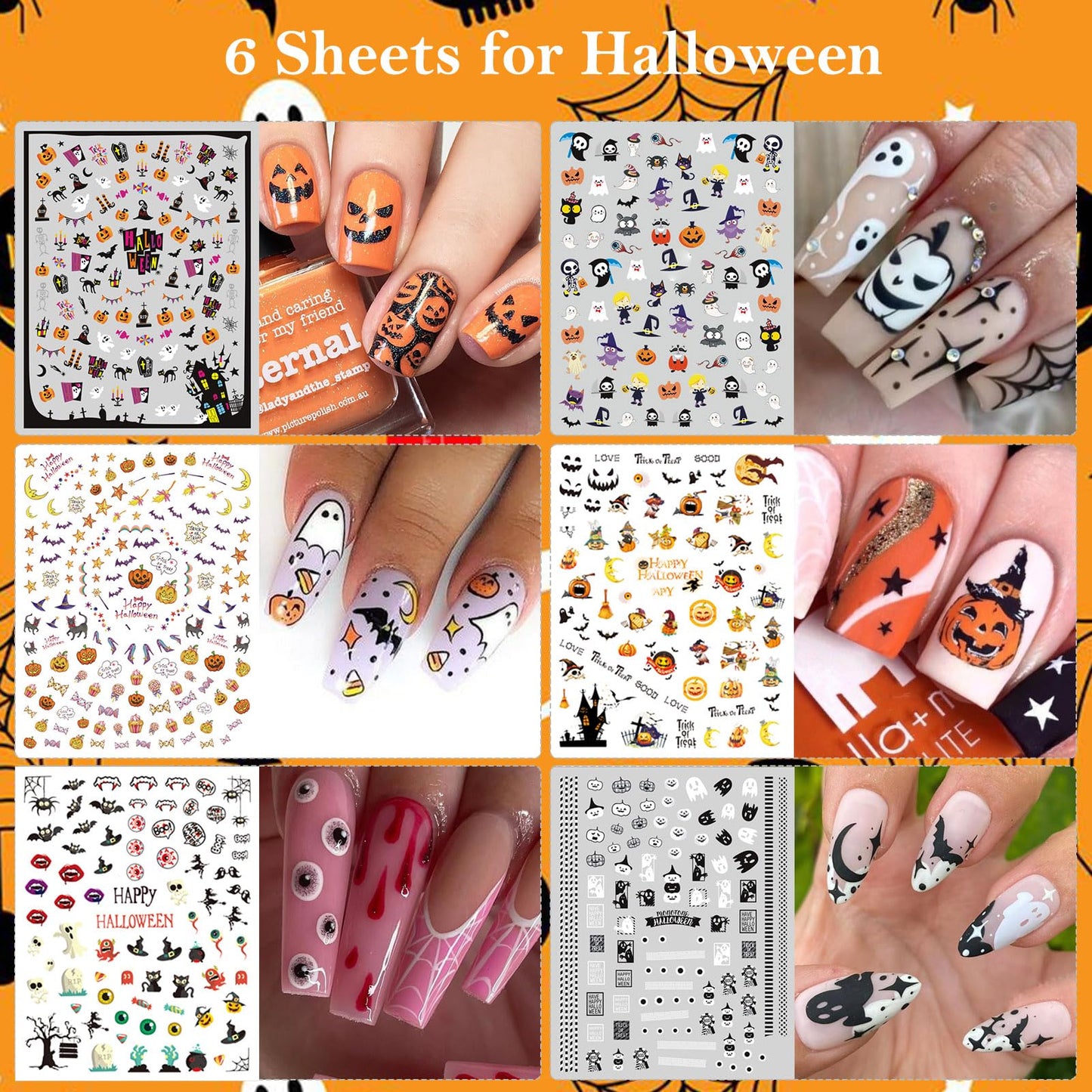 30 Sheets Fall All Holiday Nail Stickers, Autumn Halloween Christmas Thanksgiving Valentine's St. Patrick's Day Nail Art Decals Mixed All Season Set, Self-Adhesive Year-Round Manicure Decorations