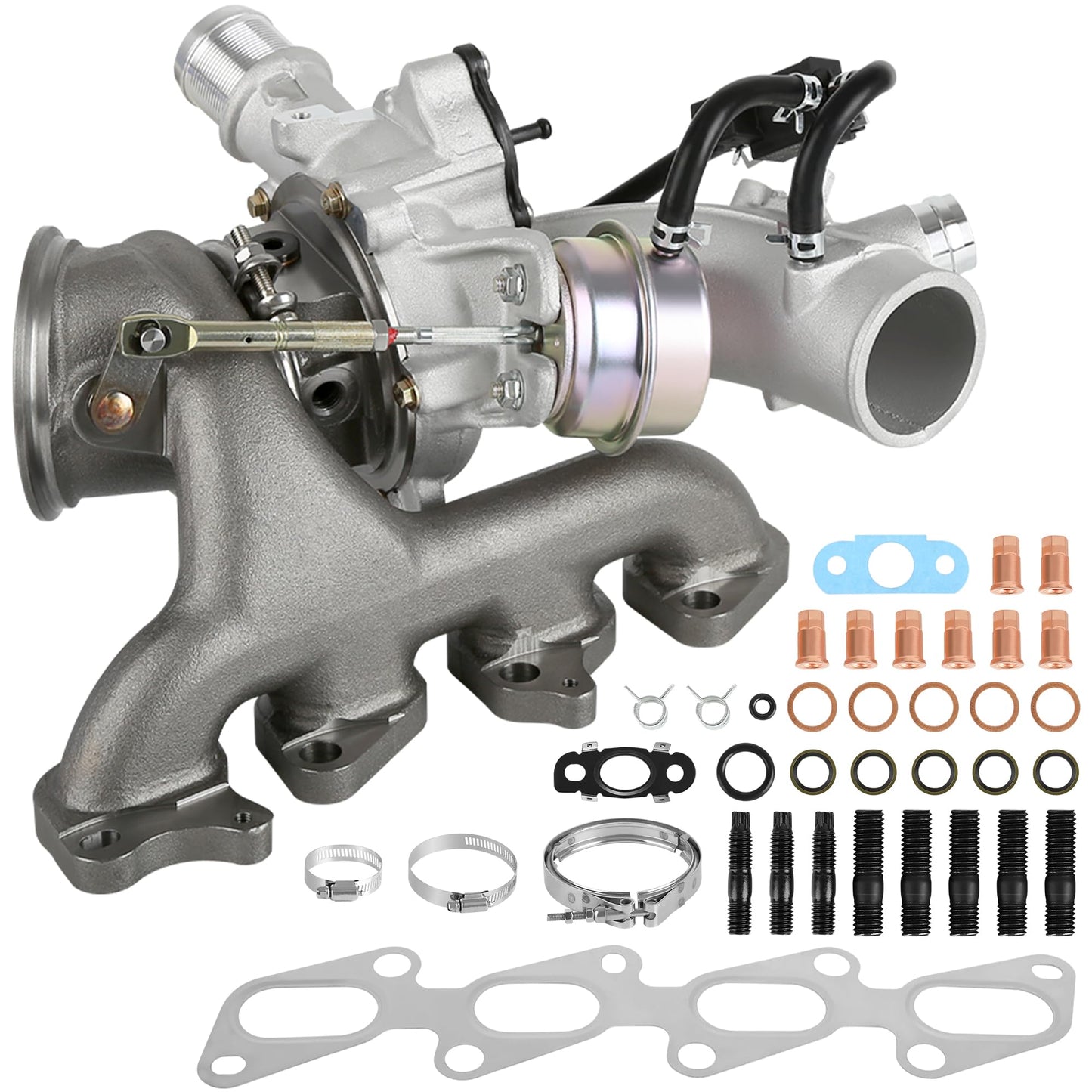 HYR Turbo Turbocharger and Complete Installation Kits Compatible with 1.4L Chevy Chevrolet Cruze 2011-2015, Trax 2013-2021, Sonic 2012-2020, Buick Encore 2013-2021, Turbo Charger Replace 55565353
