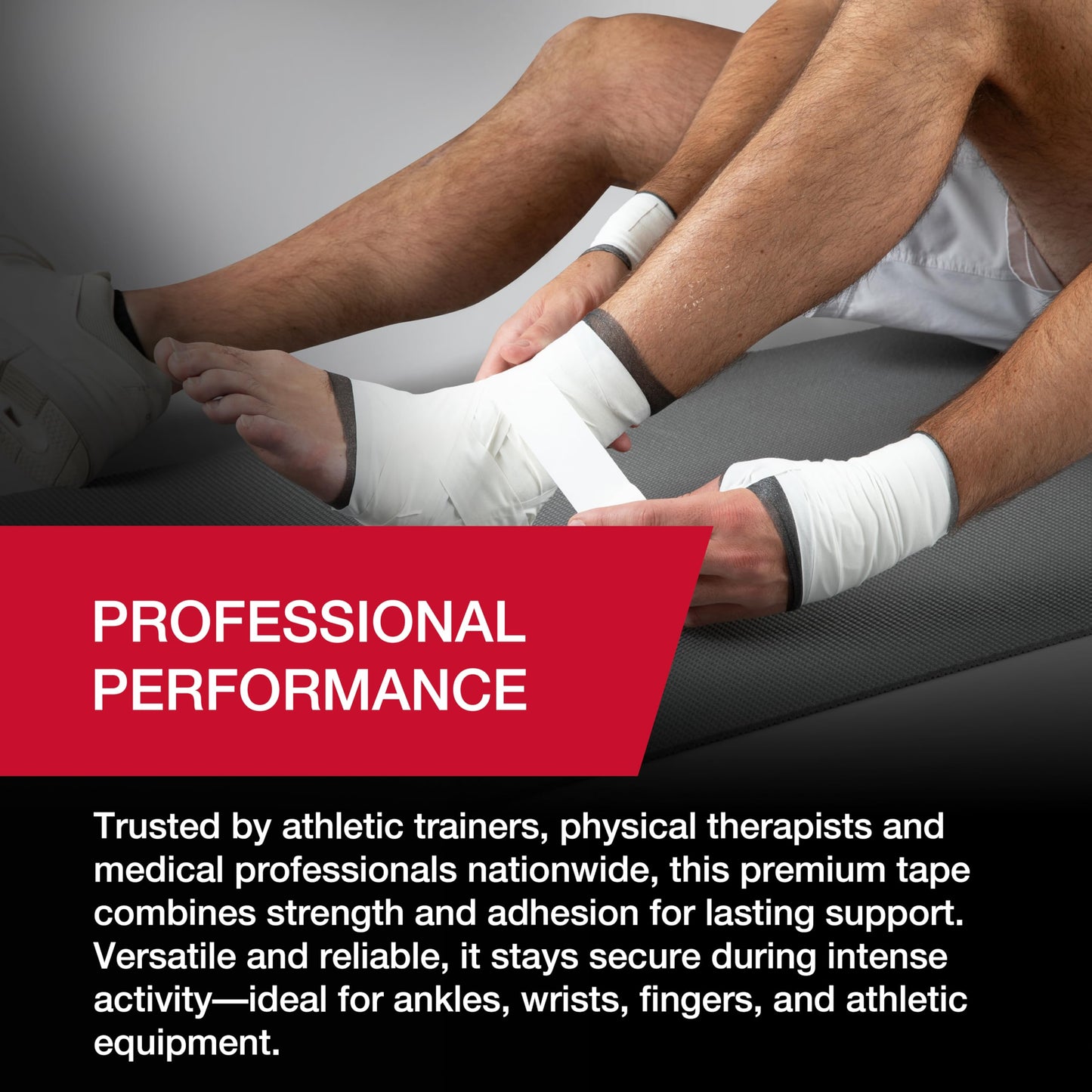 Mueller Sports Medicine Premium Athletic Tape, 10 Pack, White - Quality Hospital-Grade Athletic Tape, Easy to Tear for Fast & Effective Taping, 1.5" x 15 Yards Per Roll"