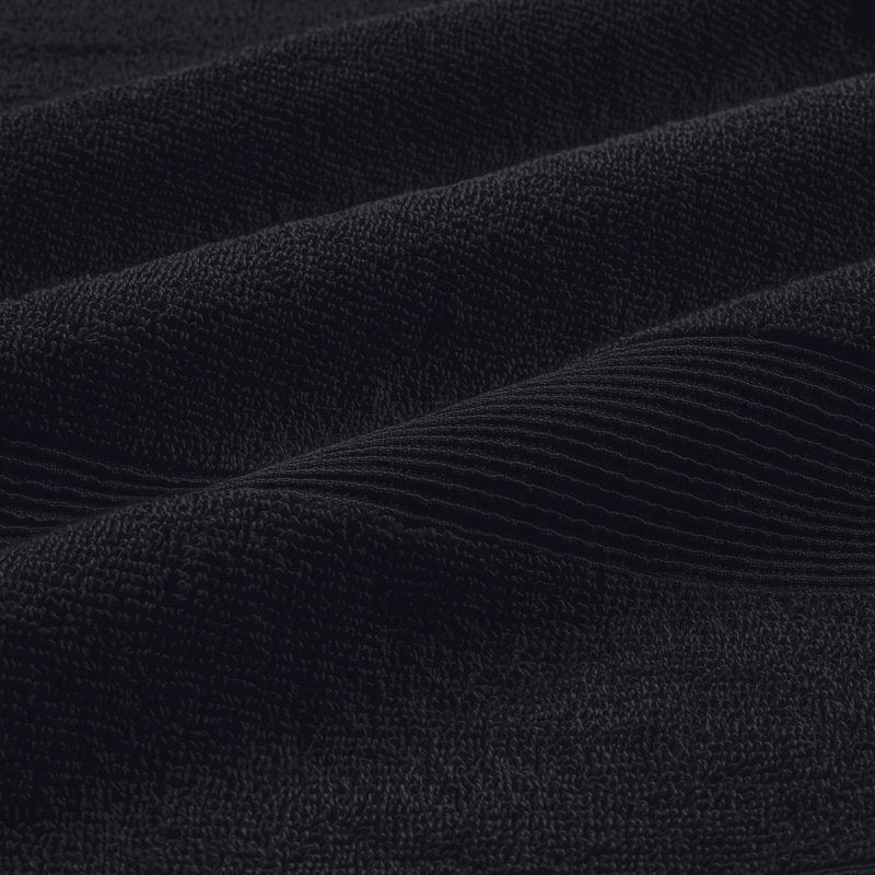 Belizzi Home 8 Piece Towel Set 100% Ring Spun Cotton, 2 Bath Towels 27x54, 2 Hand Towels 16x28 and 4 Washcloths 13x13 - Ultra Soft Highly Absorbent Machine Washable Hotel Spa Quality - Black