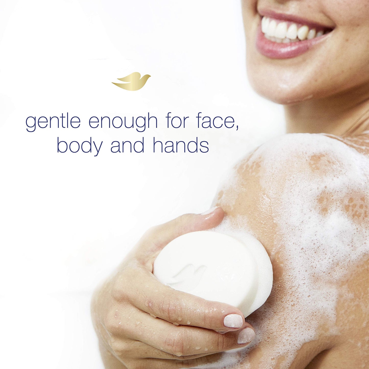 Dove Beauty Bar More Moisturizing than Bar Soap White Effectively Washes Away Bacteria, Nourishes Your Skin 3.75 oz, 10 Bars