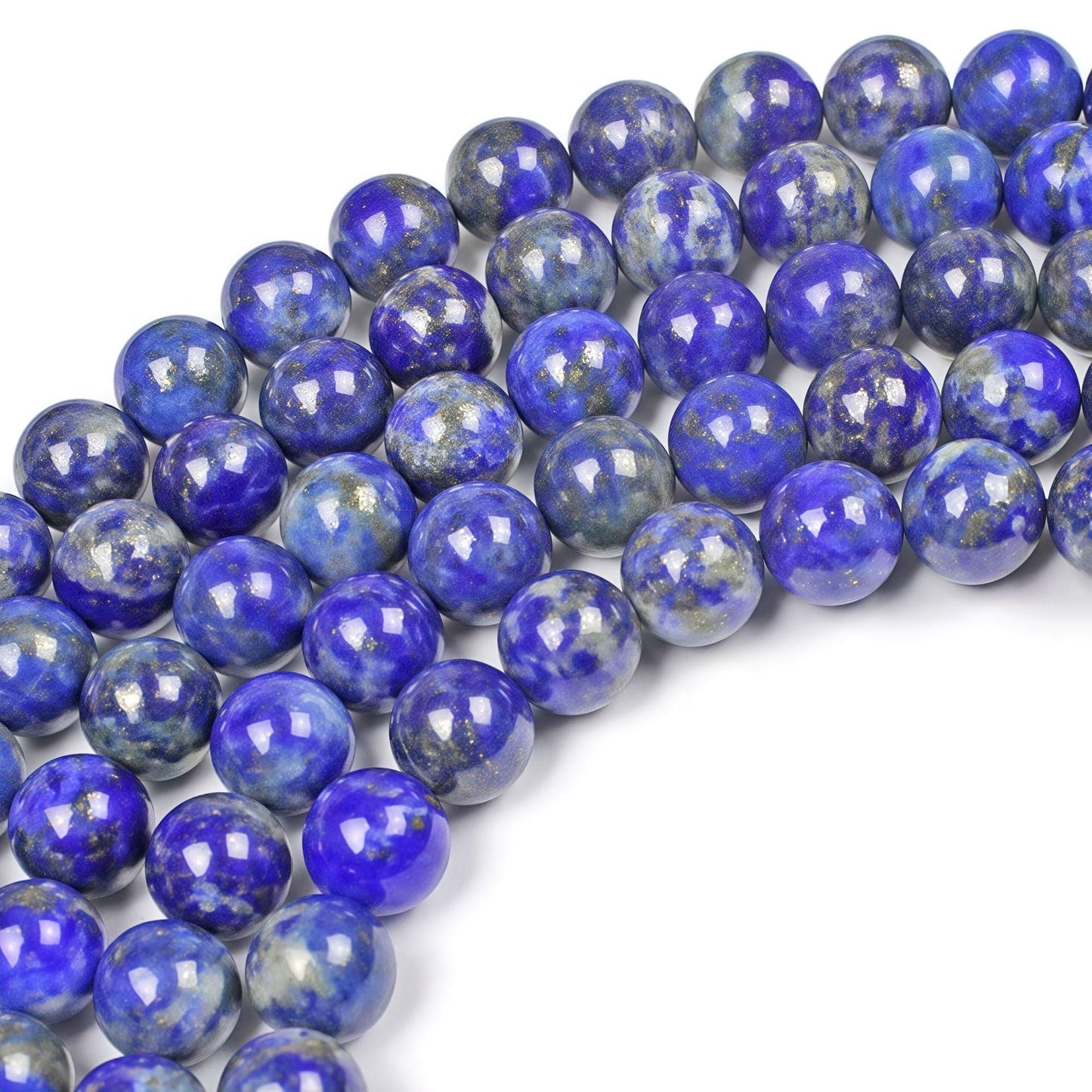 MJDCB Natural Lapis Lazuli Gemstone Loose Beads Round 8mm Energy Stone Healing Power for Jewelry Making