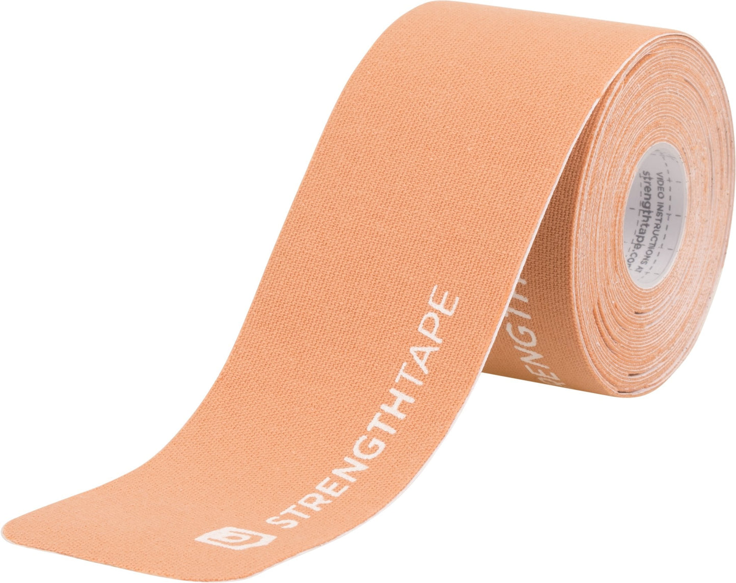 StrengthTape Kinesiology Tape - 16.4' (5m) Roll of 10" Precut Strips - Beige"