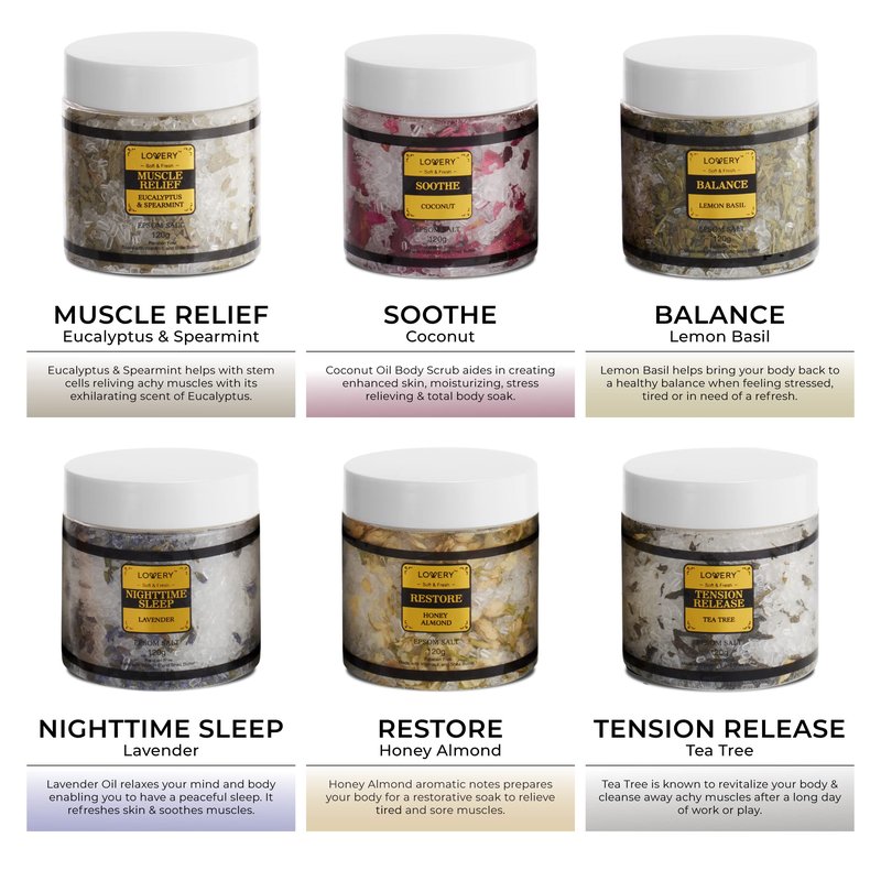 Gifts for Women Who Have Everything Spa Gift Basket, Epsom Bath Salts Gift Basket Set, Self Care Salt W/Essential Oil, Gifts for Mom, Her, Lavender, Eucalyptus, Lemon, Coconut, Tea Tree, Honey Almond