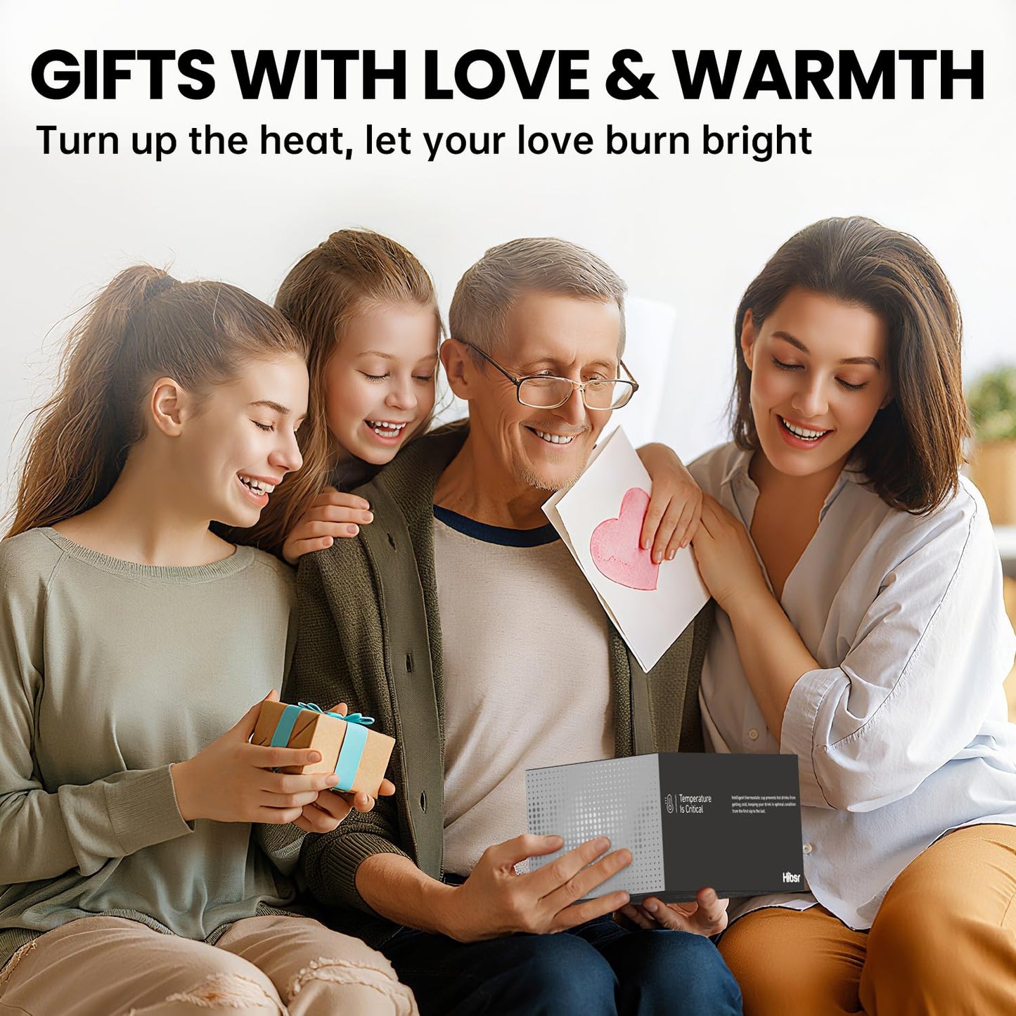 Hibsr Coffee Mug Warmer Set: Smart Electric Warmer with Auto Shut-Off & Faster Direct-Contact Heating Up to 149°F - Gifts for Men Women