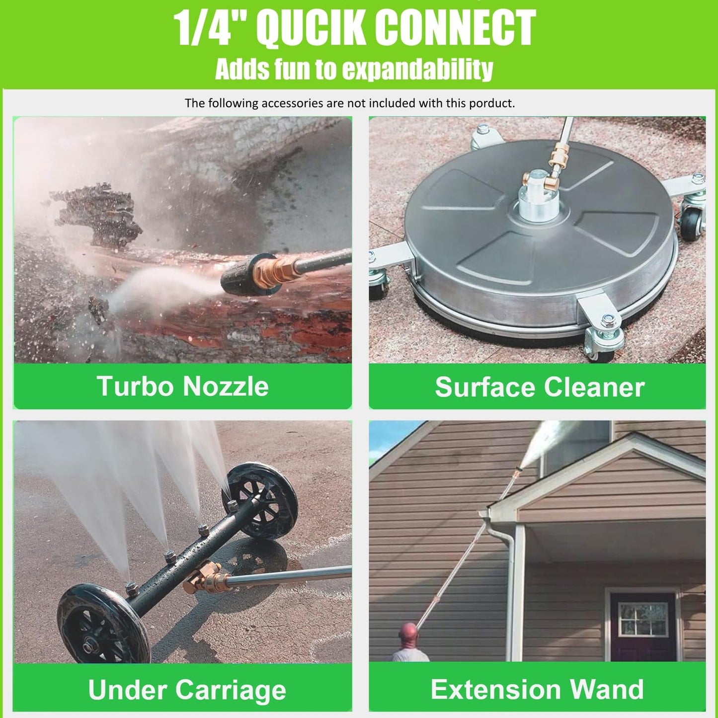 Gas Pressure Washer, 4200 PSI and 4.0 Max GPM Commercial Gas Power Washer, Spray Gun and Wand, 5 Nozzle Set, for Cars/Fences/Driveways/Homes/Patios/Furniture