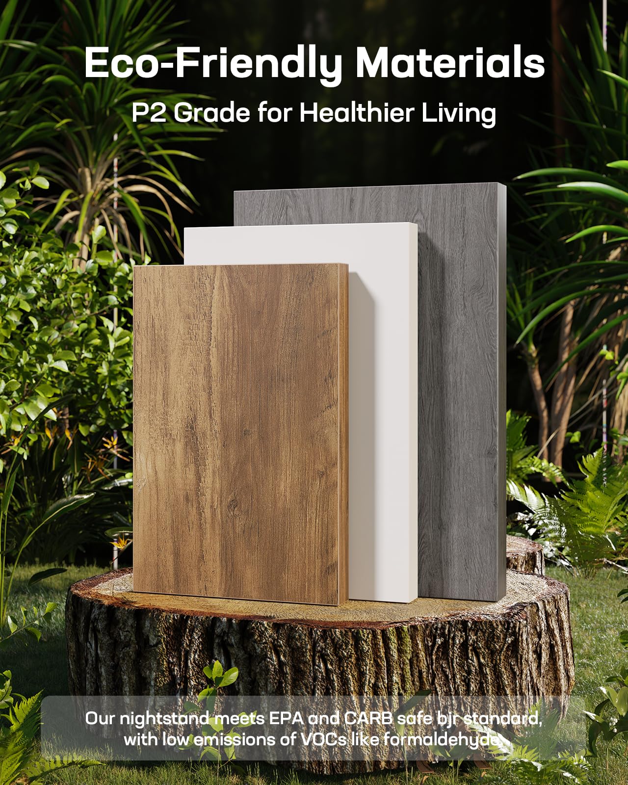 Marsail Farmhouse Nightstand Set of 2 with Charging Station, Wood Bedside Table with USB Port & AC Outlet, Open Shelf and Enclosed Cabinet, Side Table with Storage for Bedroom, Brown and White
