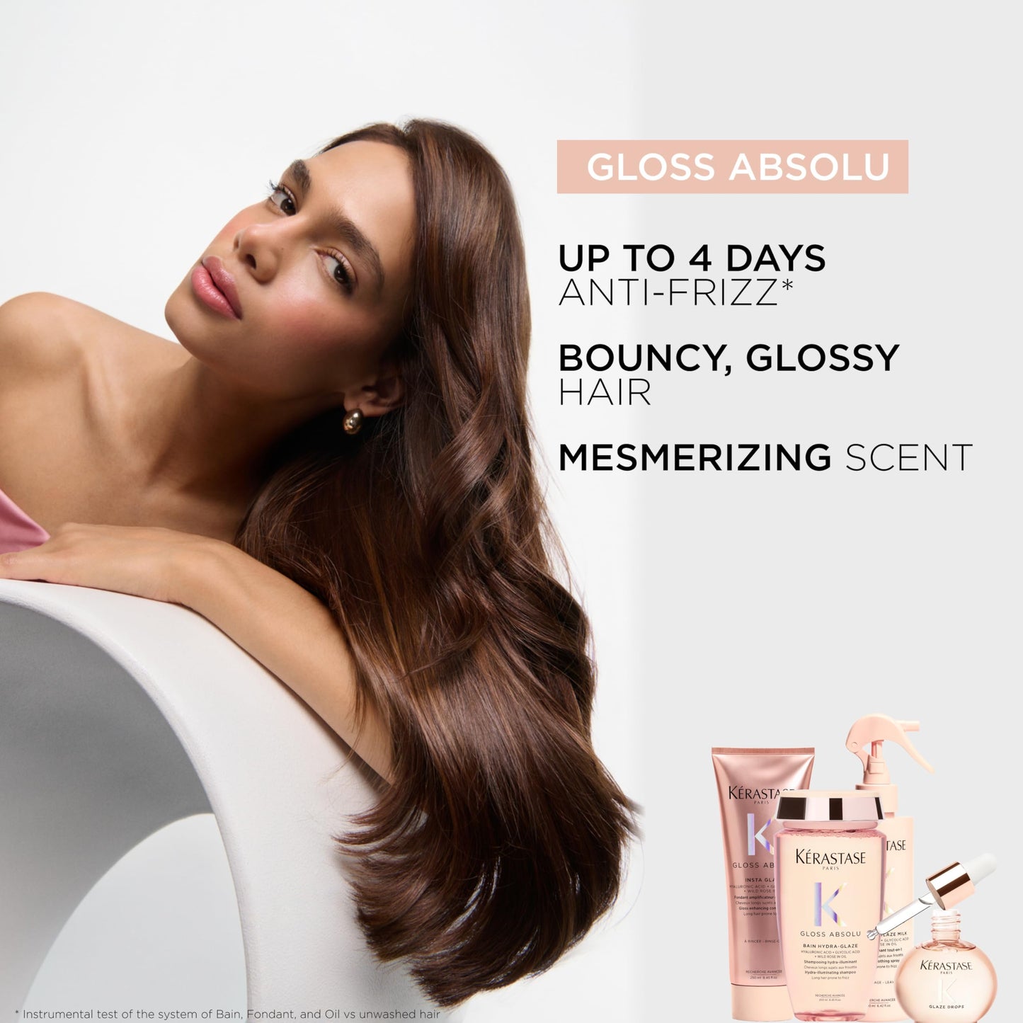 Kerastase Gloss Absolu High-Shine Anti-Frizz Shampoo - Cleanses & Reveals Ultimate Shine, for Glossy & Bouncy Hair, 8.45 Fl Oz