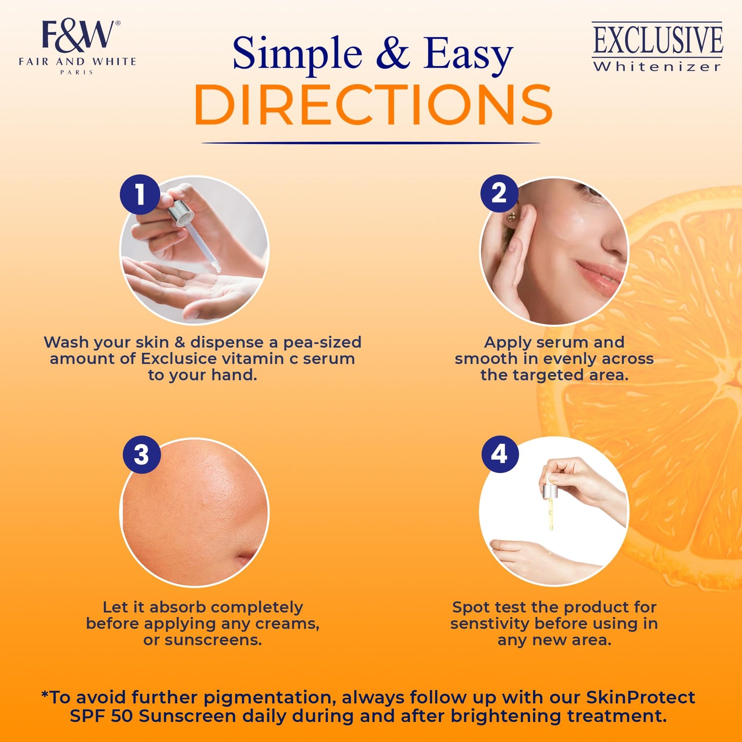 Fair & White Exclusive, Vitamin C Serum – 30 ml / 1 fl oz – Skin Brightening Serum