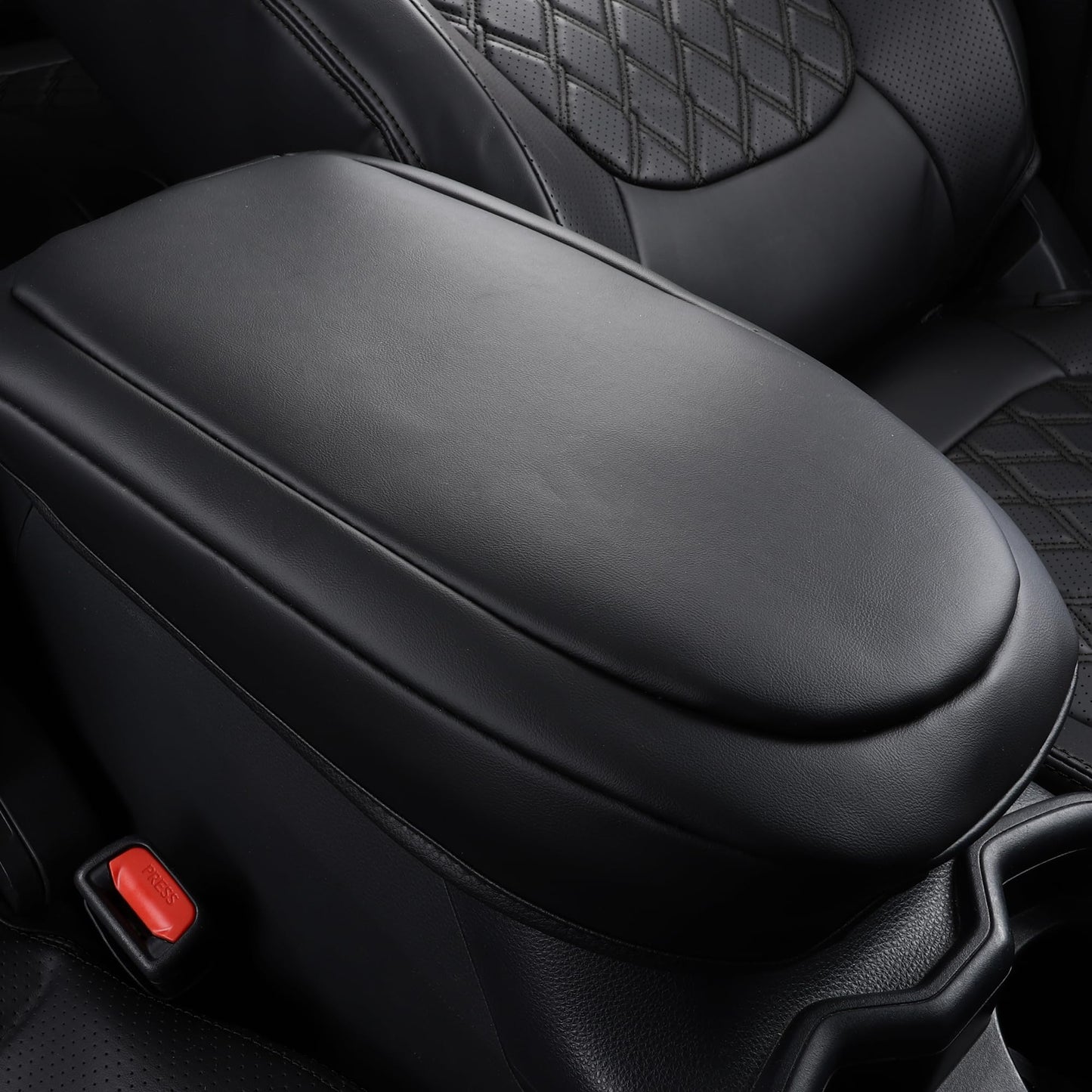 Huidasource Custom Fit RAV4 Front Car Seat Covers, Leather Seat Cushion Cover Accessories Fit for 2019-2024 Toyota Rav4 XLE LE XLE Premium Limited(Not for Hybrid/Adventure/TRD Off-Road/Prime, Black)