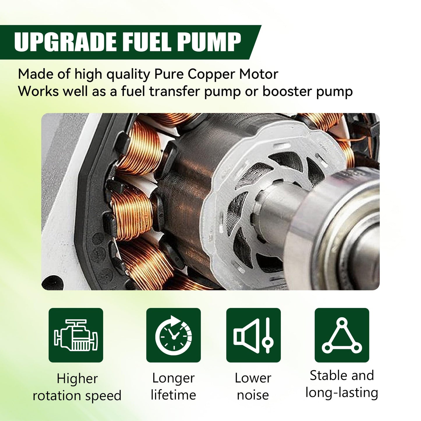 ENGINEMAN 12D Micro Electric Diesel Fuel Pump Universal 5/16 inch Inlet and Outlet 12V 1-2 A, 35 GPH, 4-7 PSI