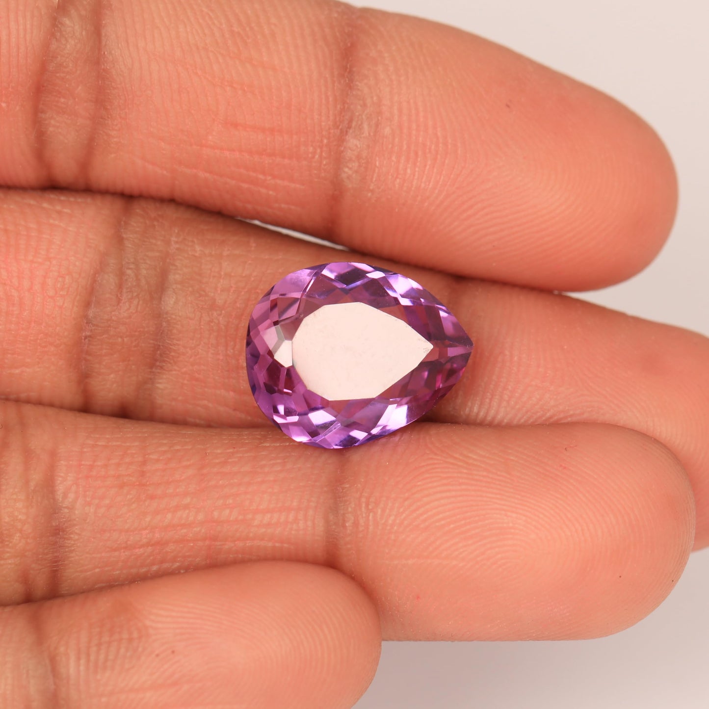 REAL-GEMS Jewelry Making 10.75 Carat Pear Cut U/H Natural Pink Kunzite Loose Gemstone for Pendant