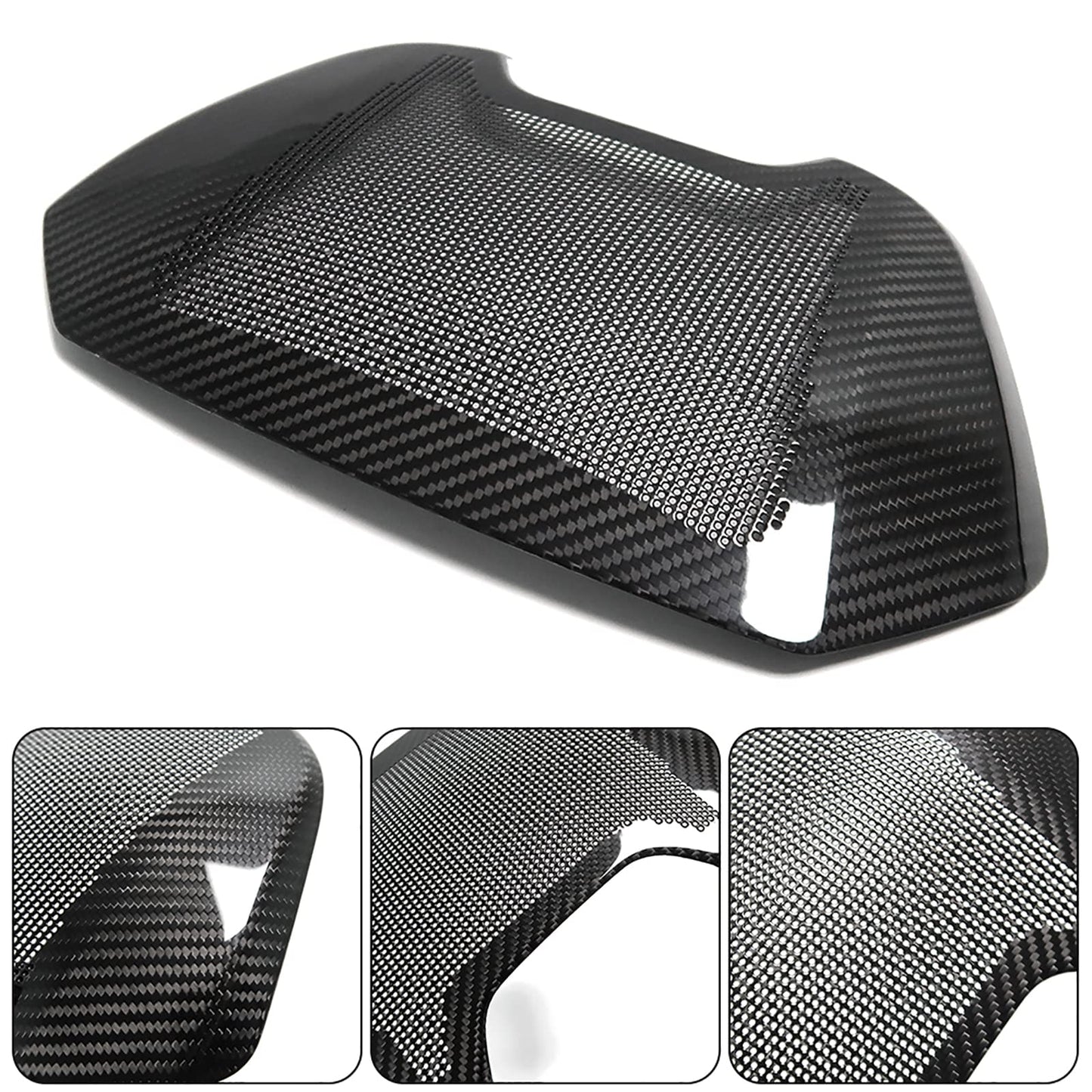 Yipmotiv Car Genuine Carbon Fiber Sound Speaker Cover for Corvette C8 Stingray Z06 Z51 E-Ray HTC Coupe 2020 2021 2022 2023 2024 2025 2026, Interior Phone Charger Waterfall Upper Trim