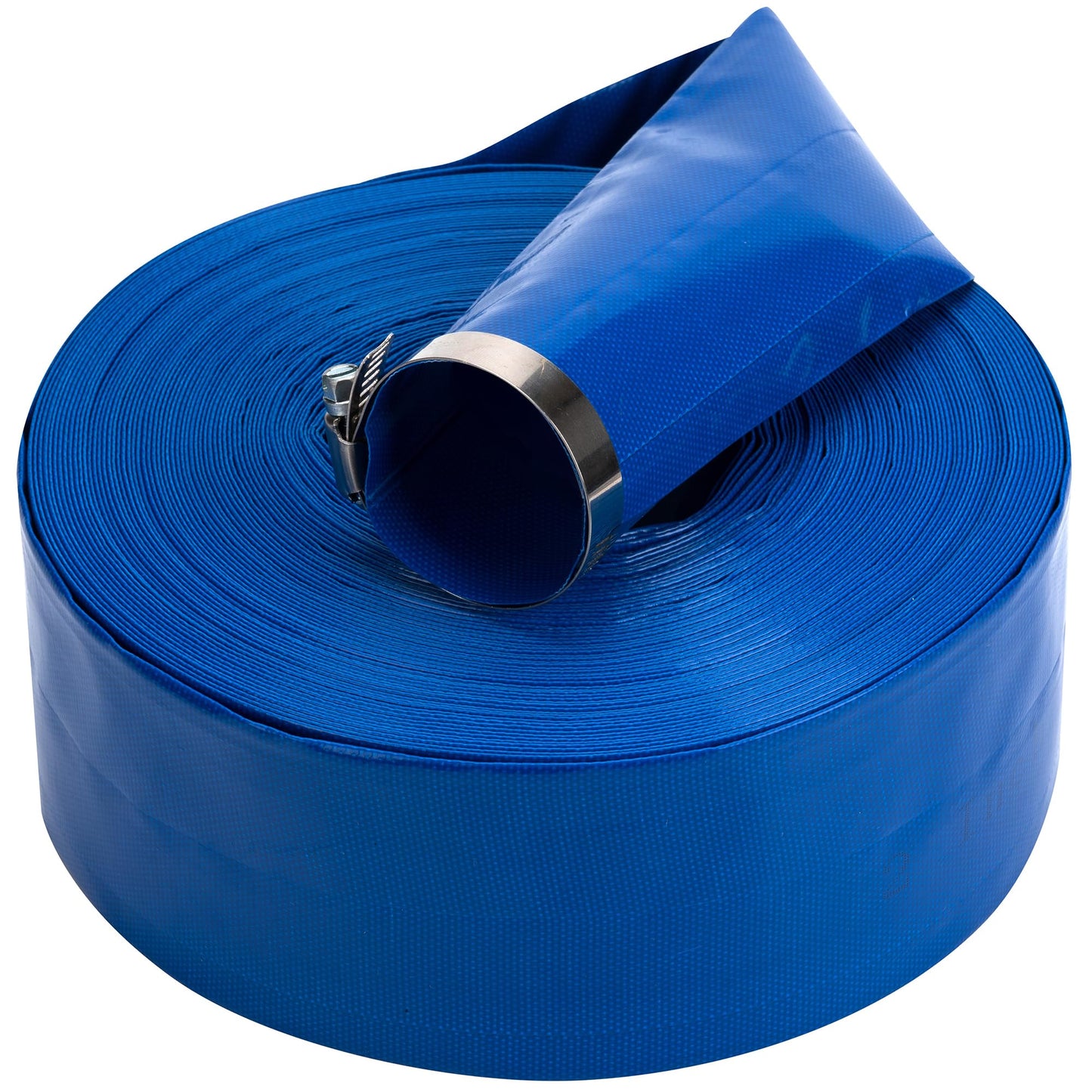 2-1/2 in x 25 ft Pool Backwash Hose Heavy Duty Drain Discharge Double PVC Lay flat General Purpose Vinyl Hose, Burst Resistant for Water Transfer Sump Pump Pool Filter (2.5in 25ft fiber reinforced)