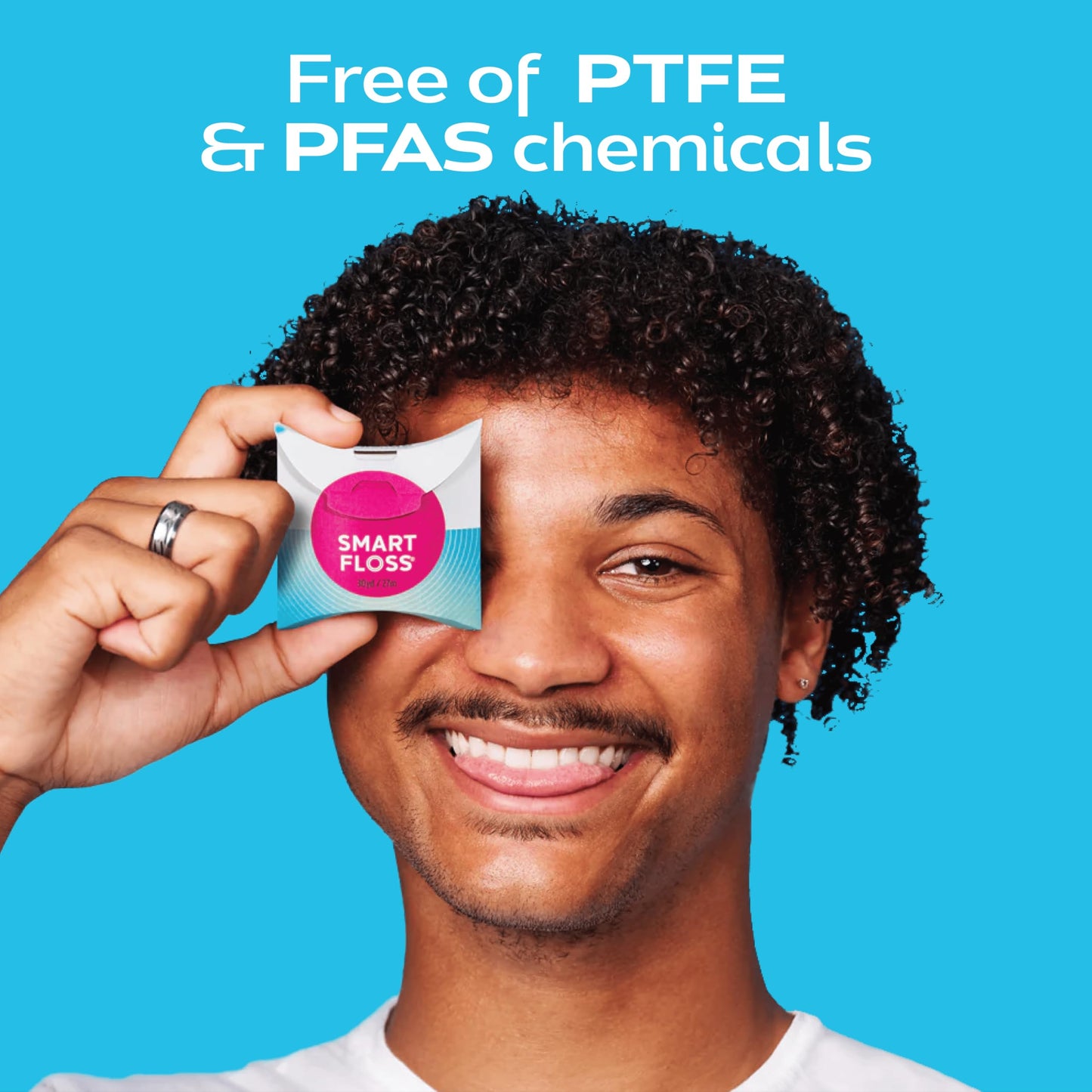 DrTung's Smart Floss - Natural Floss, PTFE & PFAS Free Floss, Gentle on Gums, Expands & Stretches, BPA Free Floss - Natural Dental Floss Cardamom Flavor (Pack of 6)