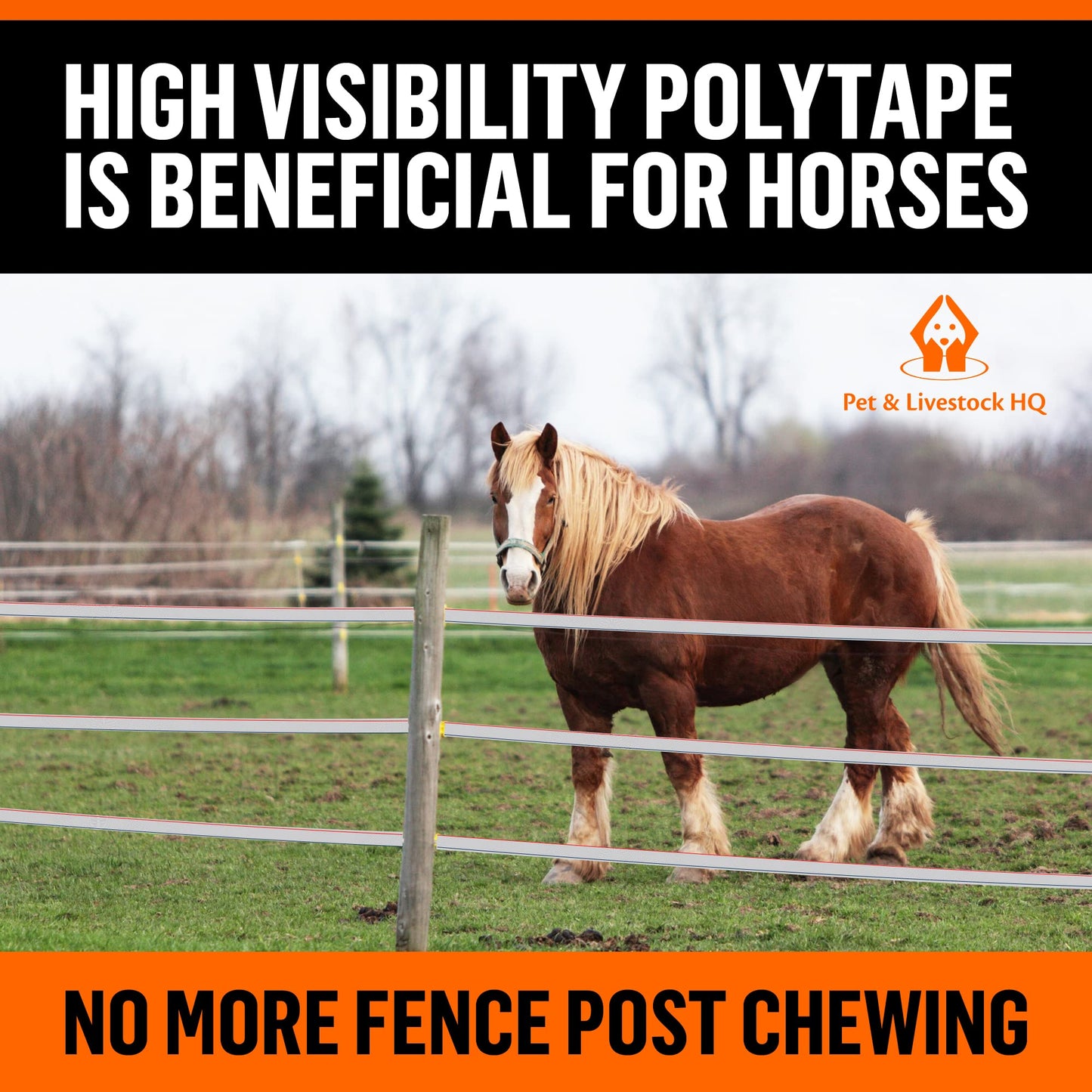 Pet & Livestock HQ - 1640ft Electric Polytape Fence with 30 Mile Charger - 2 Product Bundle