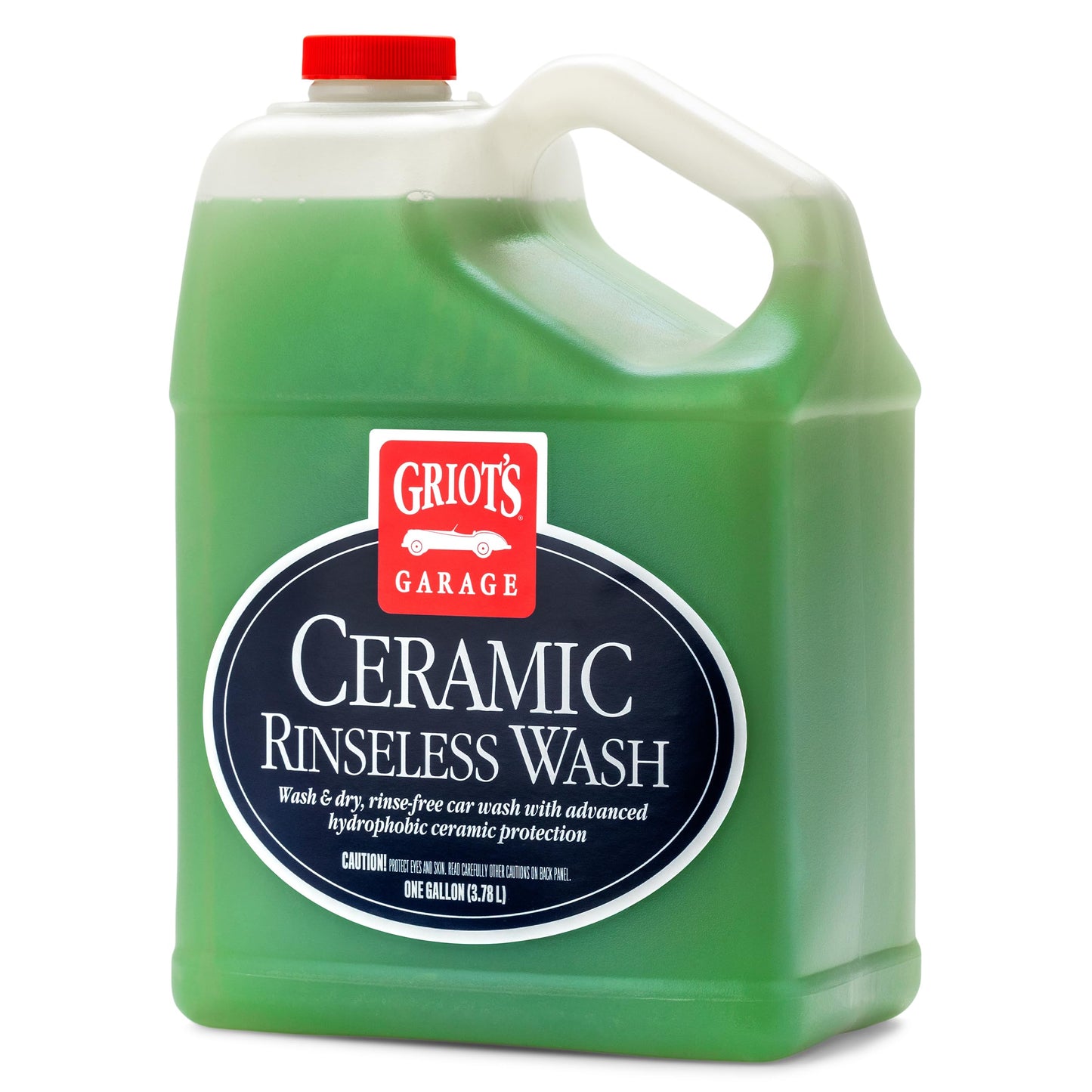 Griot's Garage Ceramic Rinseless Wash for Car Cleaning and Detailing, No-Rinse Cleaner, Washing Soap for RVs, Boats, Trucks, Motorcycles, 10853, One Gallon
