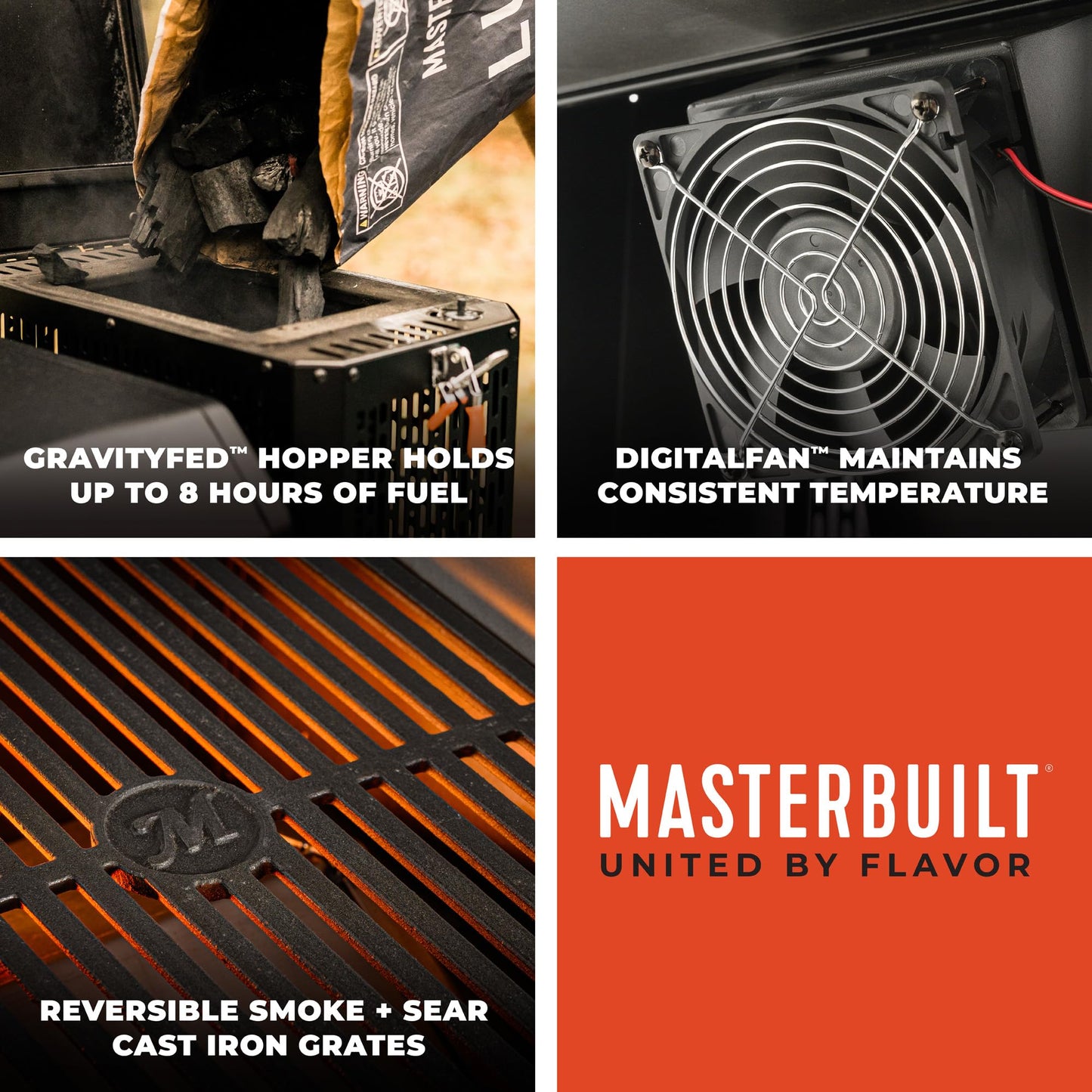 Masterbuilt® Gravity Series® 1050 Digital Charcoal Grill and Smoker with Digital Control, App Connectivity and 1,050 Cooking Square Inches in Black, Model MB20041220