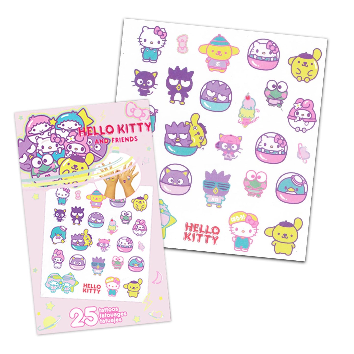 Hello Kitty Nail Art Stickers Set for Girls - Bundle with Stickers, Tattoos, Press On Nails for Party Supplies