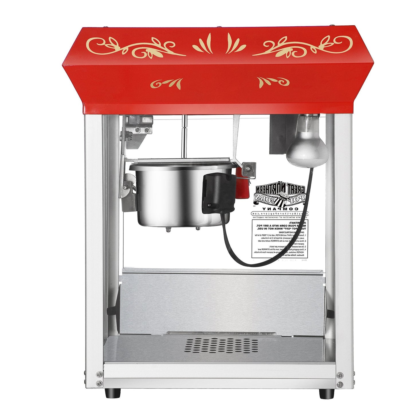 6112 Great Northern Popcorn Red Foundation Top Popcorn Popper Machine, 4 Ounce