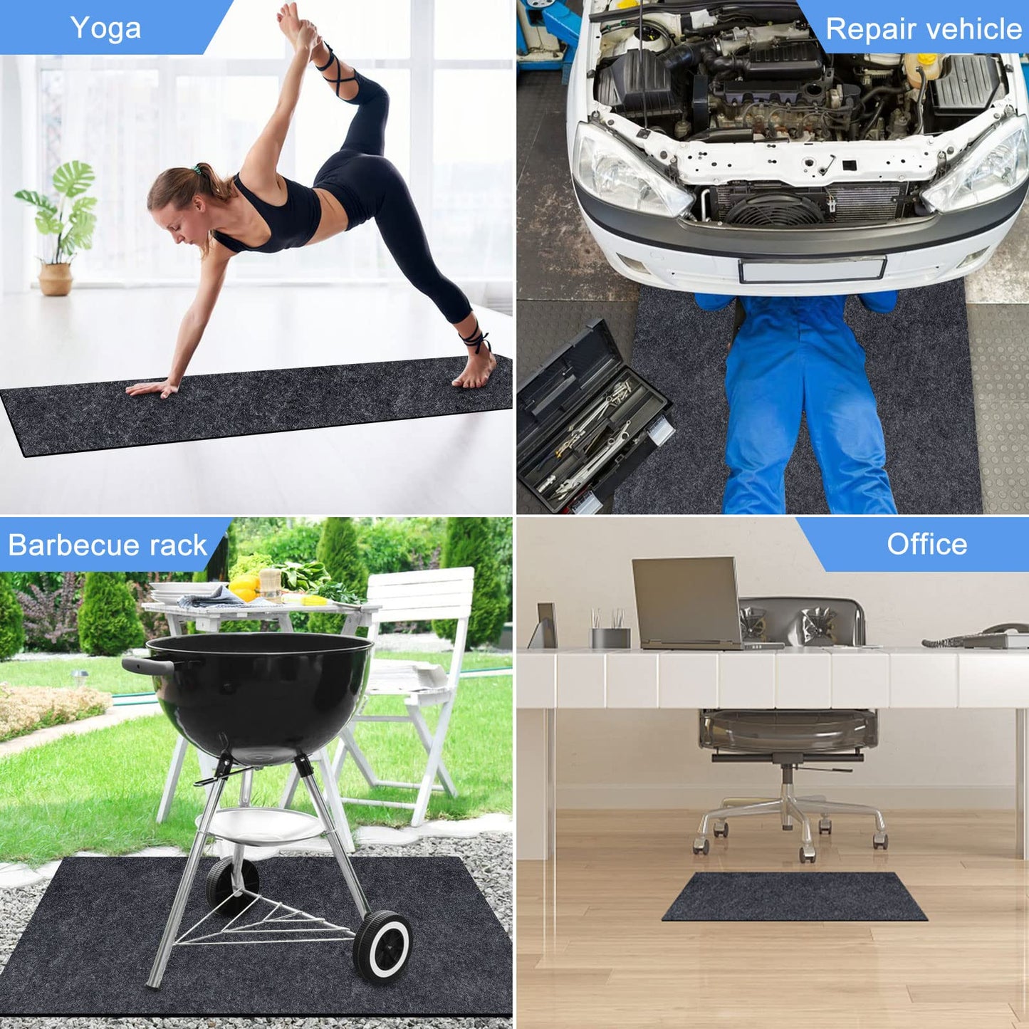 90 * 90 inch Round Inflatable Hot Tub Mat, Outdoor Indoor, Waterproof Slip-Proof Backing, Absorbent Spa Pool Ground Base Flooring Protector for Hot Tub Pool