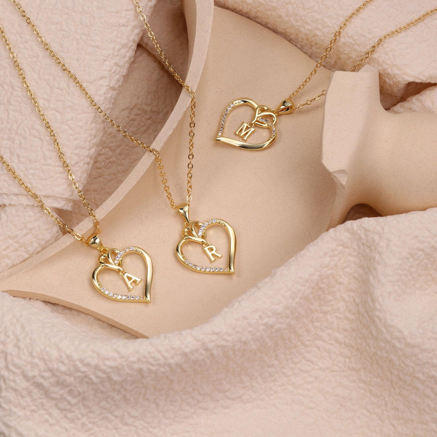 STORUP Mothers Day Gifts - Heart Initial Necklaces for Women, Initial A Pendant Dainty Heart Necklace Jewelry for Women Birthday Gift Mothers Day Gifts for Mom Wife Her Grandma