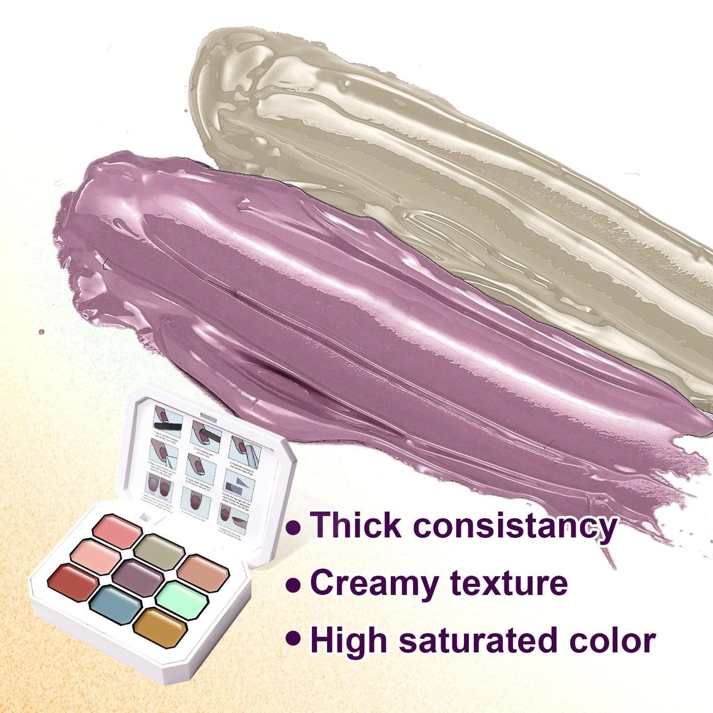 U-Shinein Gradient Painting Gel, 9 Colors Ombre Gel Nail Polish for Pigment Pat Nails Aura Nails French Manicure Soak Off UV Long-lasting Home Salon DIY Nail Art Monet’s Garden