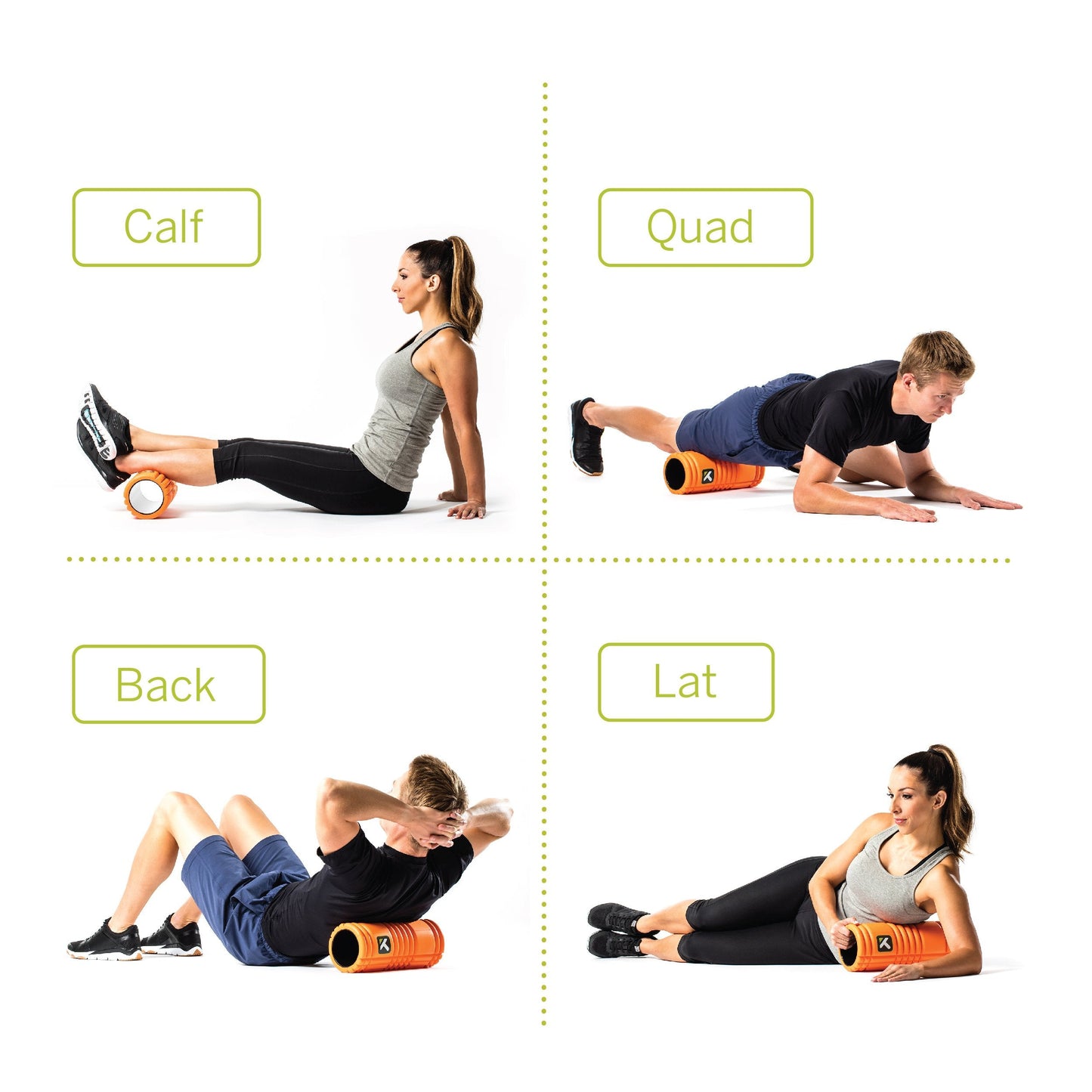 TRIGGERPOINT Performance Therapy Grid Foam Roller with Free Online Instructional Videos, Original (13-inch), Orange