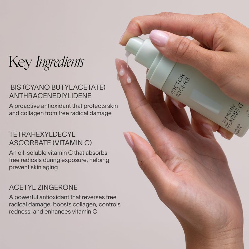 Doctor Rogers Day Preventive Treatment. Restoring & Hydrating Anti-Aging Face Serum with Glycolic Acid, 1 Ounce (30 ml)