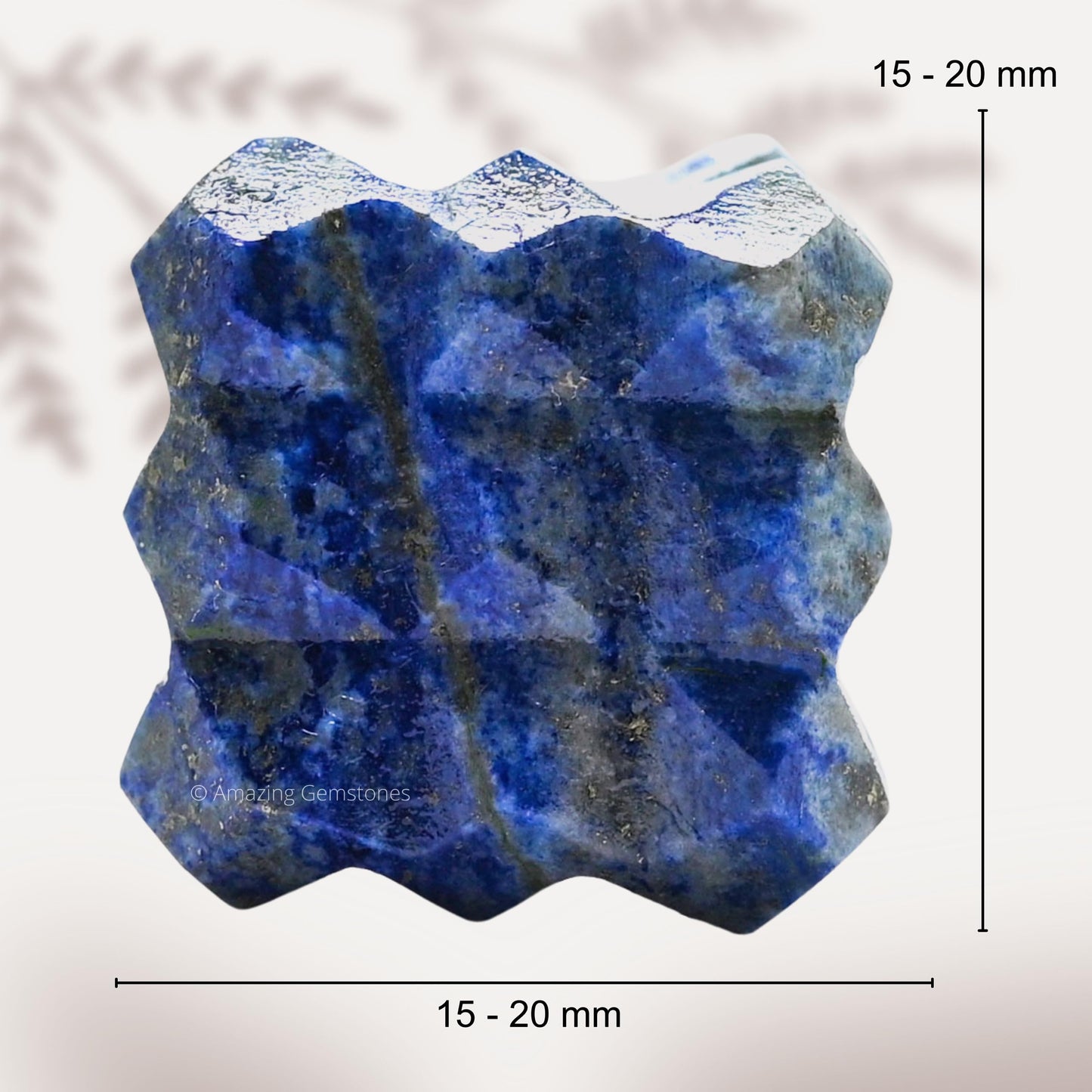 Amazing Gemstone Lapis Lazuli Crystal Cube with 54 Pyramid - 1" Mini Lemurian Pyramid Cube Figurine of Natural Stone Pyramid for Meditation, Reiki, Chakra Balancing Vastu Pooja and Crystal Grids