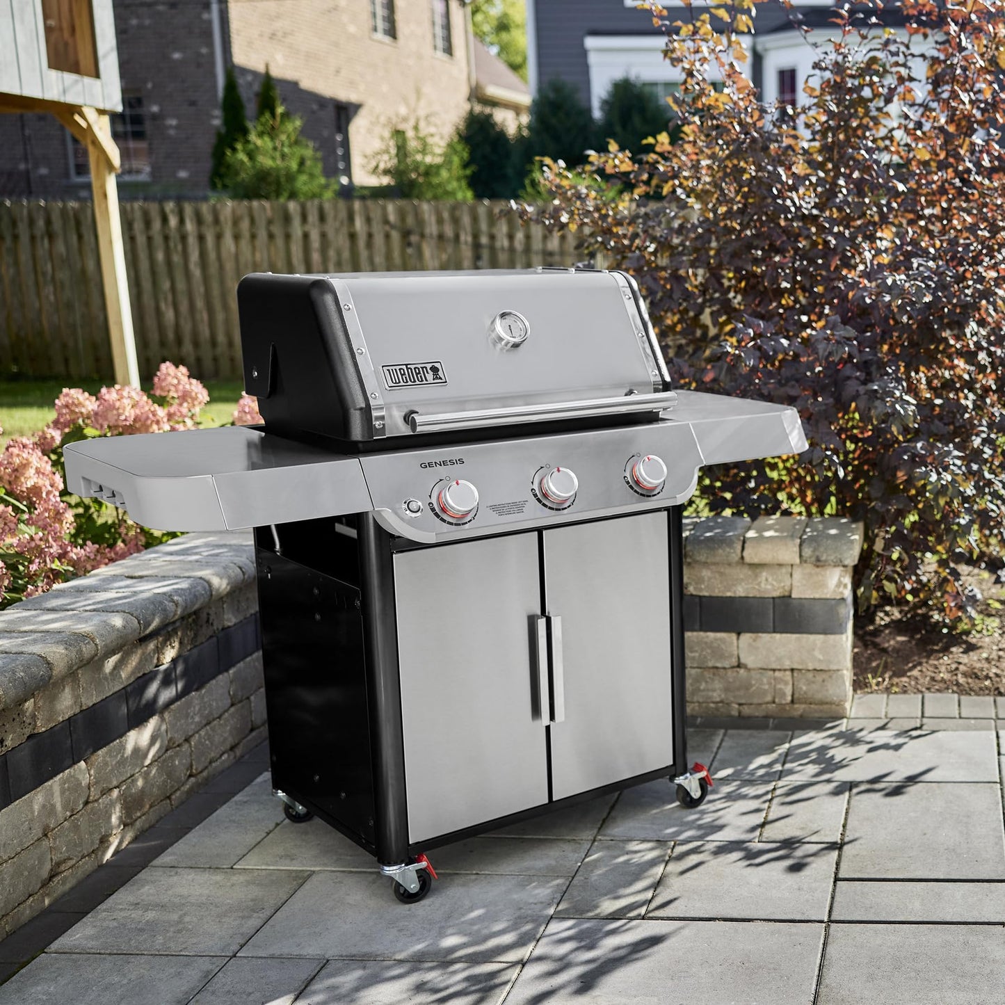 Weber Genesis S-315 Liquid Propane Gas Grill for Outdoor Cooking, Stainless Steel, 3 Burners – Stainless Steel Cooking Grates & PureBlu Burners